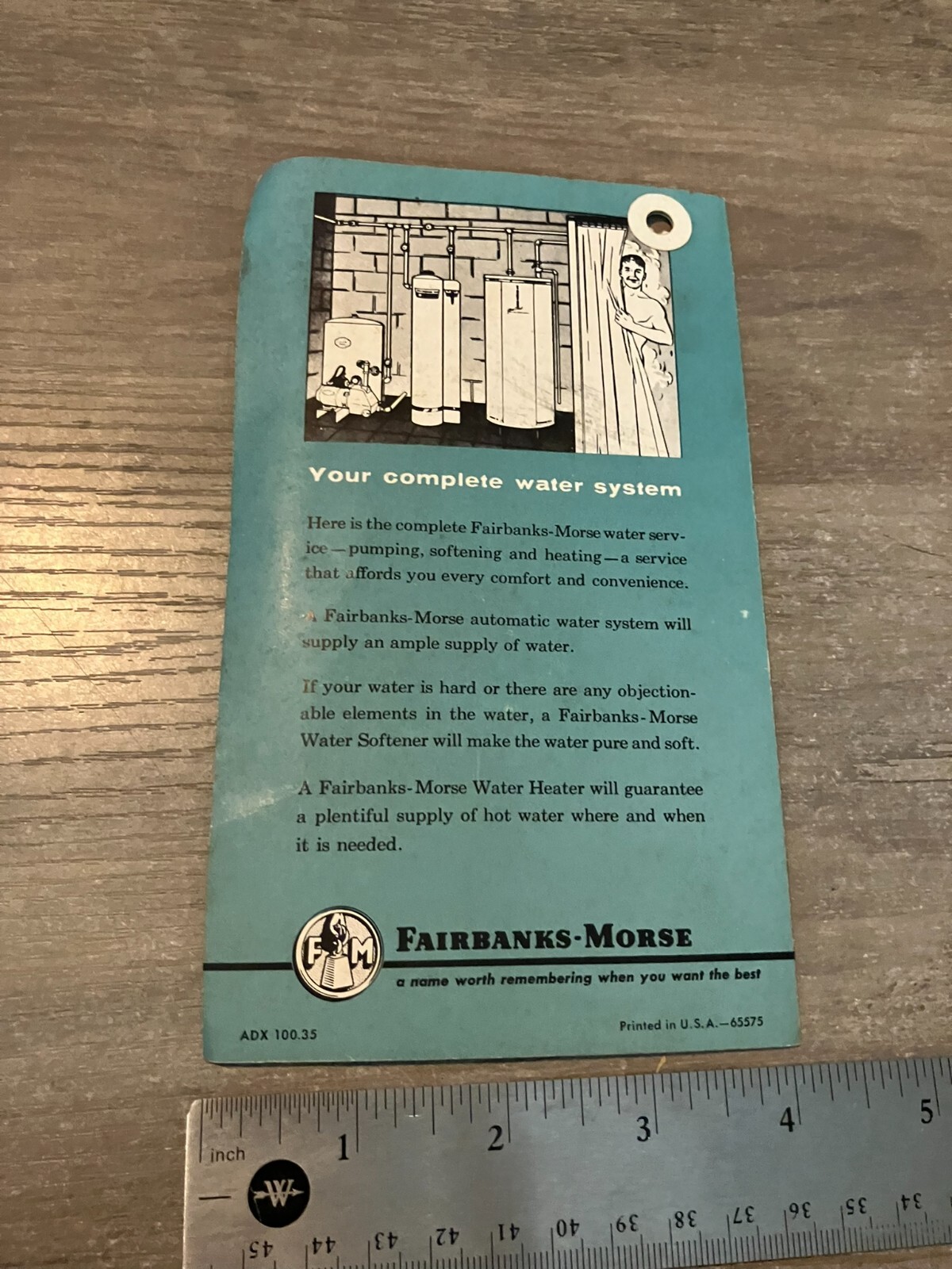 Fairbanks-Morse Pump Advertising Card Tag