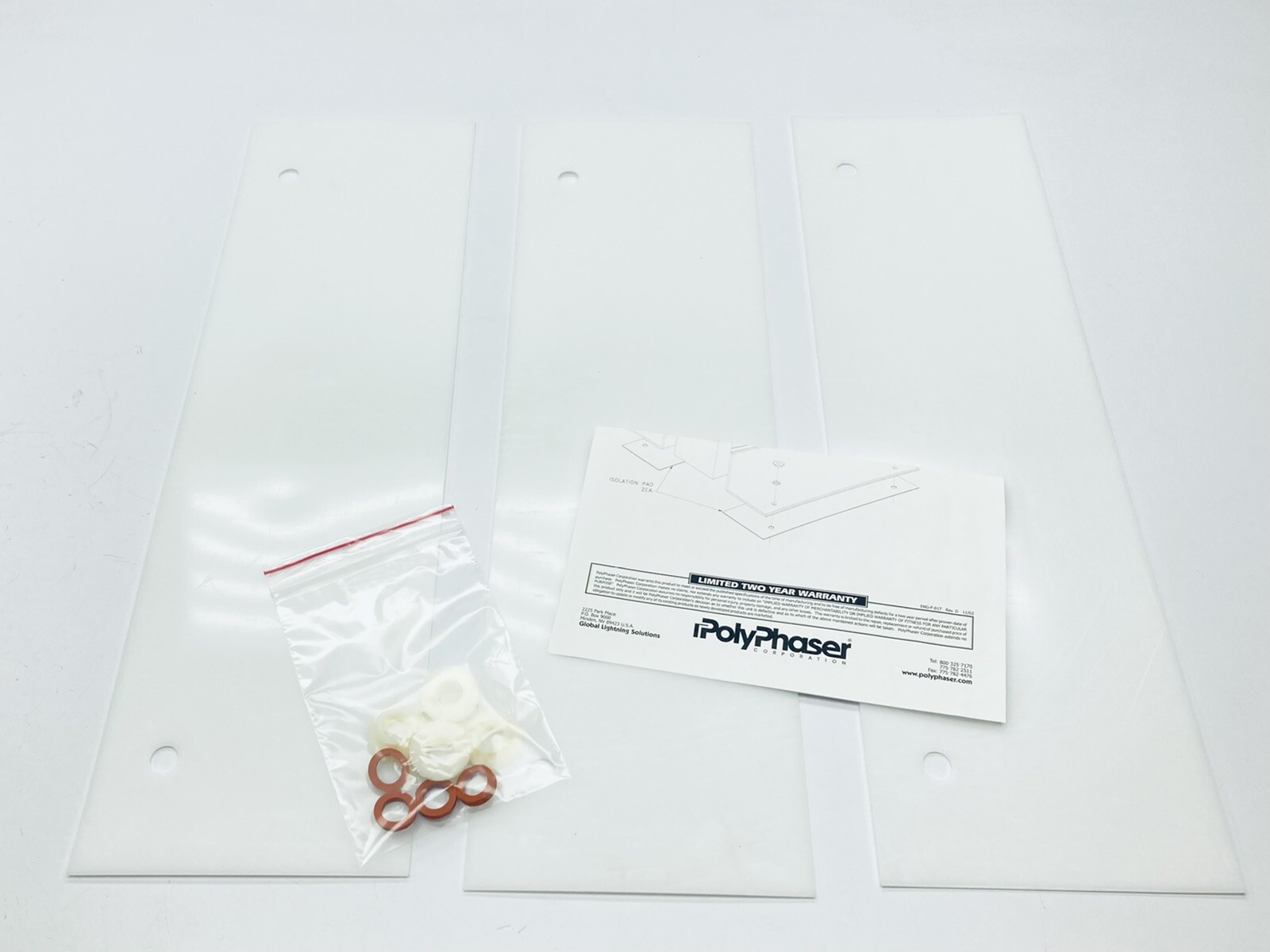 UNUSED POLYPHASER RACK-ISO-KIT-19 RACK ISOLATION KIT 19″