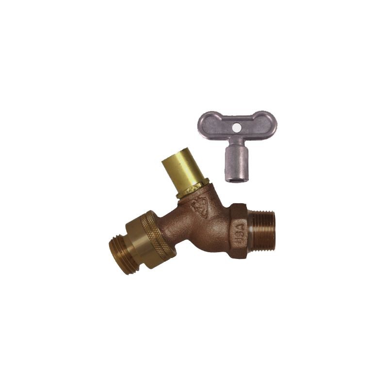 ARROWHEAD 251LF Hose Bib 1/2″ Brass 125 PSI 140 F 3/4″ Male Thread
