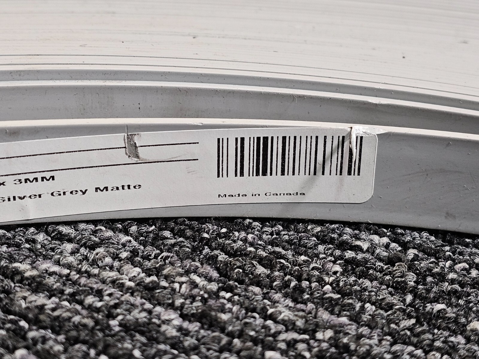Silver Grey Matte 300′ x 15/16 Width x 3mm Thick EU765 PVC Edge Banding