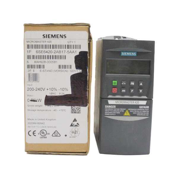 SIEMENS 6SE6420-2AB17-5AA1 VER. 1.31 200-240V 8.2A NSMP