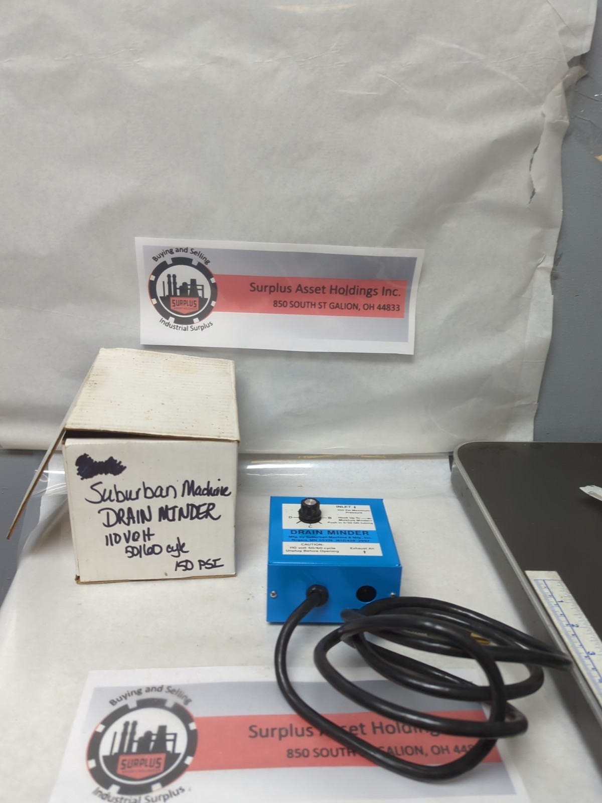 SUBURBAN MACHINE,50/60 CYCLE,DRAIN MINDER 110 VOLT PRE-OWNED