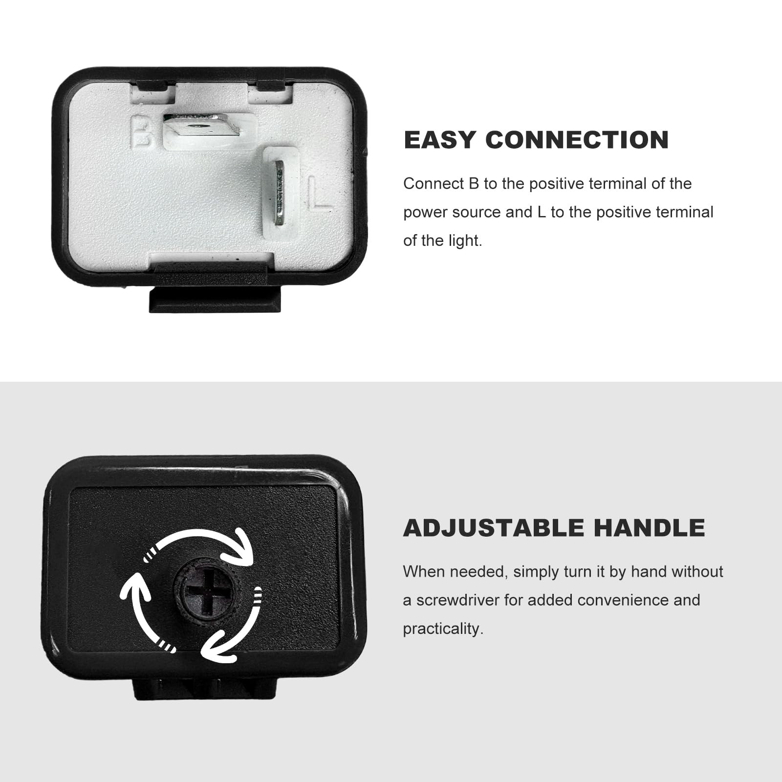 2 PCS 12V LED Flasher Relay, Adjustable 2Pin Turn Signal & Hazard Warning Hyp…