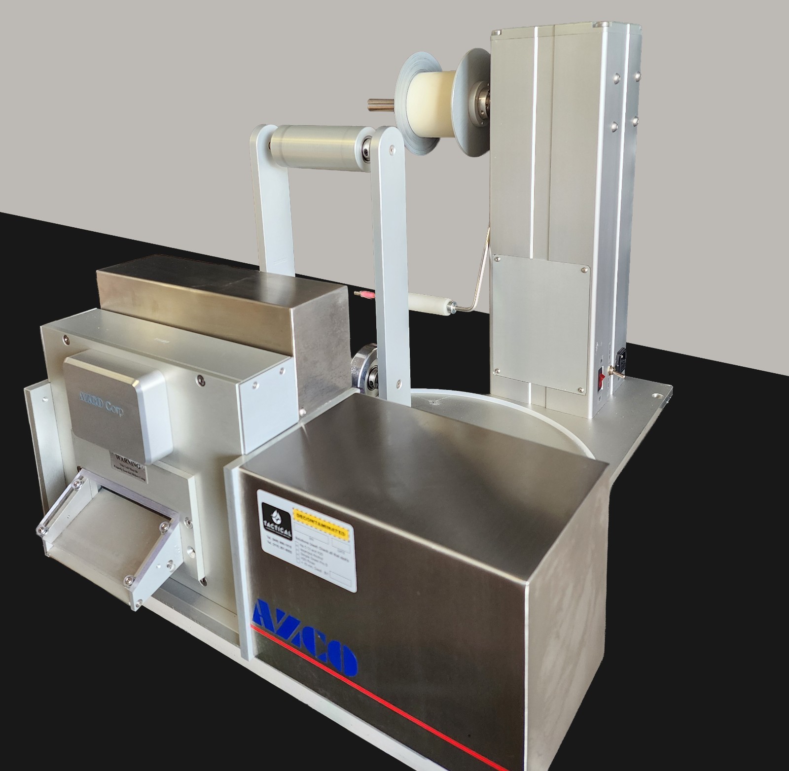 AZCO SUR-SIZE CUT-TO-LENGTH ASSEMBLY Automatic Roll Feed System Label Dispenser