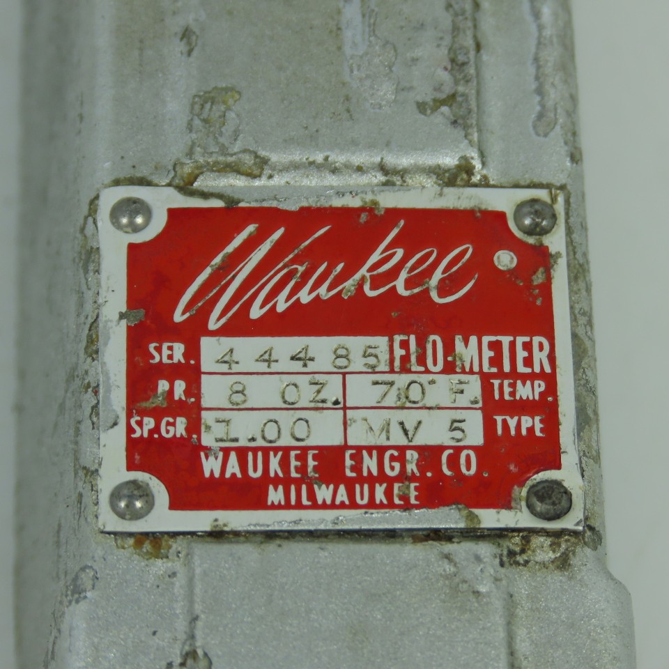 Waukee MV5 Flo-Meter Gas Flow Meter 70°F SP GR 1.00 PR. 8 OZ 3/4″ NPT