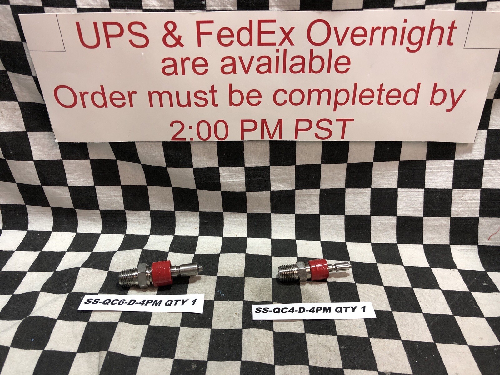 SWAGELOK Quick Connect SS-QC4-D-4PM & SS-QC6-D-4PM, LOT OF 2 SHIPSAMEDAY#1370R11