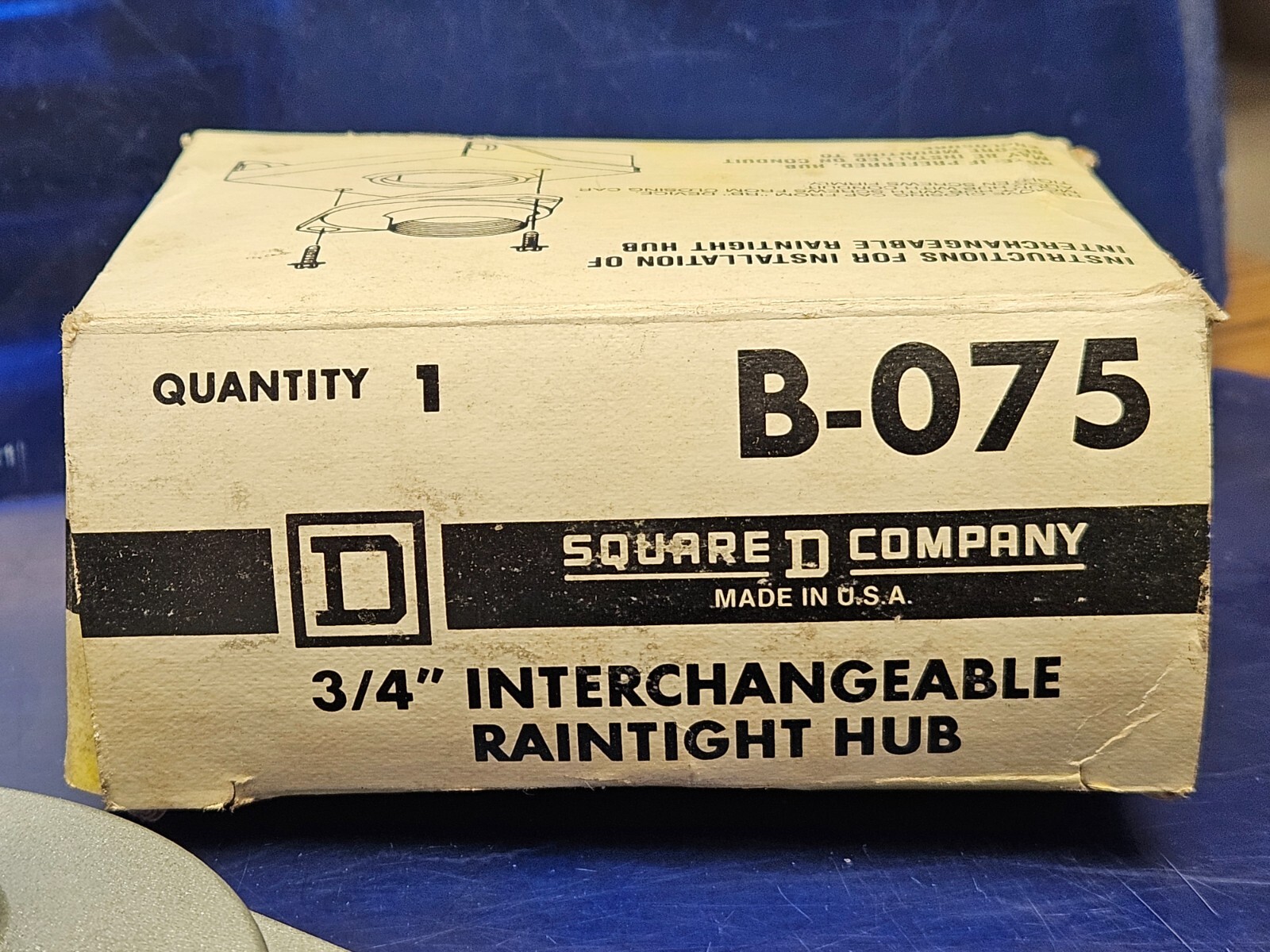 NEW SQUARE D RAINTIGHT HUB B-075 B075 3/4″