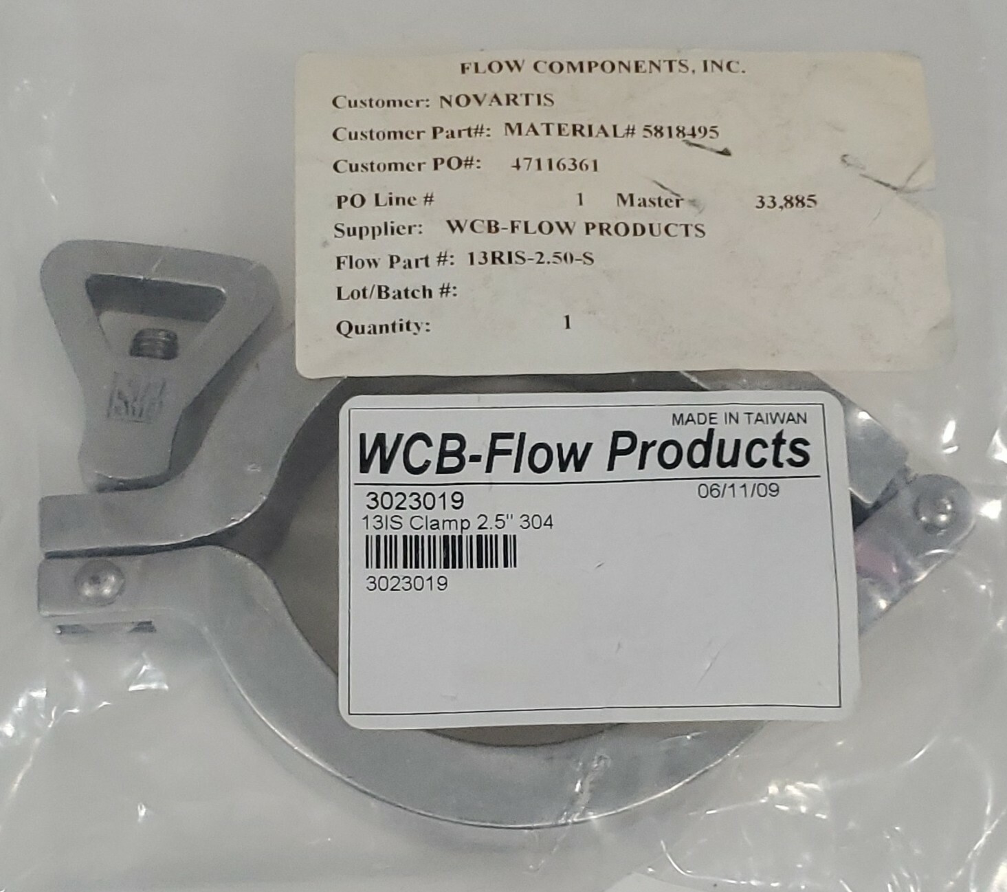 *NEW* WCB SPX Flow Products 3023019 2.5″ Sanitary Line Clamp 13IS 304 + Warranty