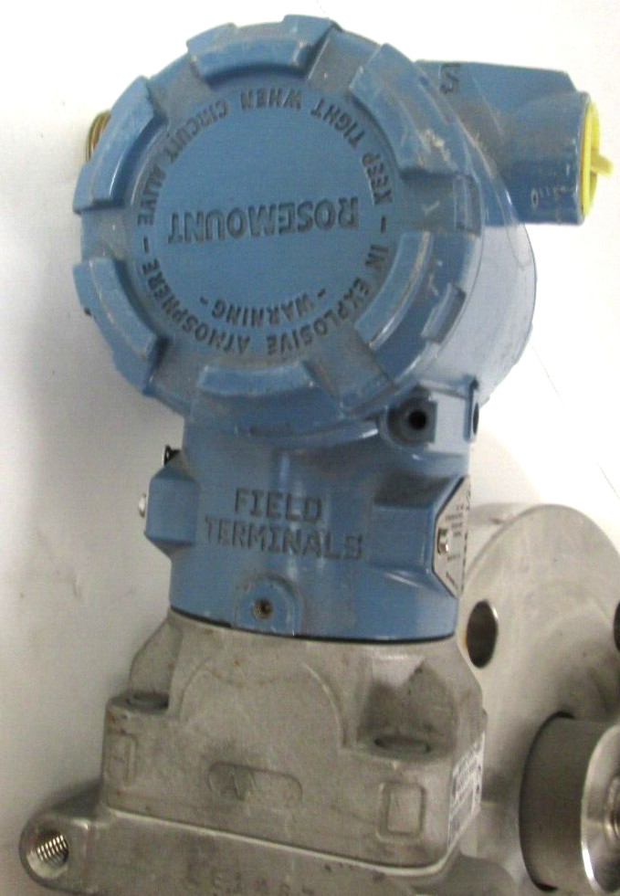 ROSEMOUNT SMART TRANSMITTER, HART, 3051CD2A22A1AS2B4M5K5, 3″ 150 FLANGE, SURPLUS