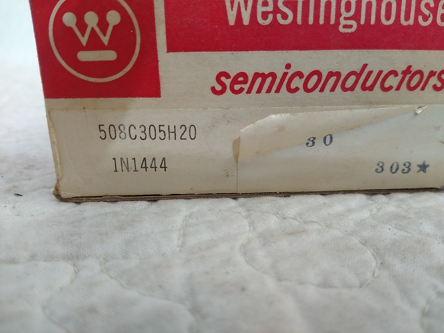 Lot of 30 NEW OLD STOCK! WESTINGHOUSE SEMICONDUCTORS 508C305H20 1N1444 303 N.O.S