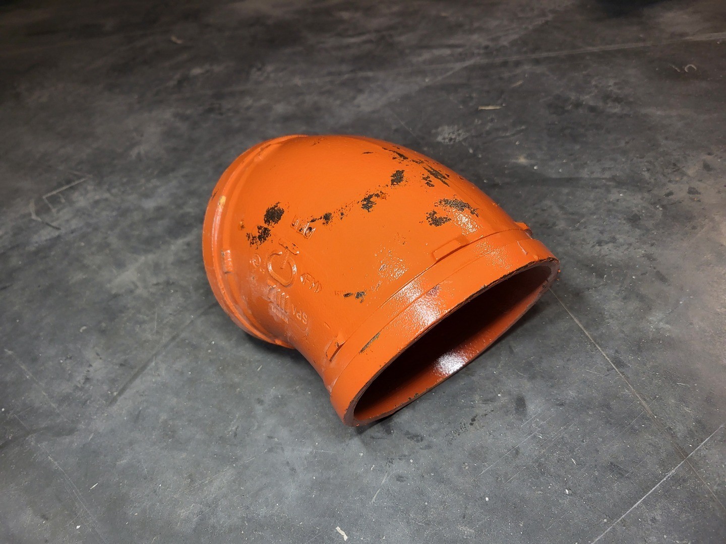 SURPLUS NEW SHURJOINT 7111 6″ Grooved 45° Elbow Fitting, Ptd. Orange – Parts