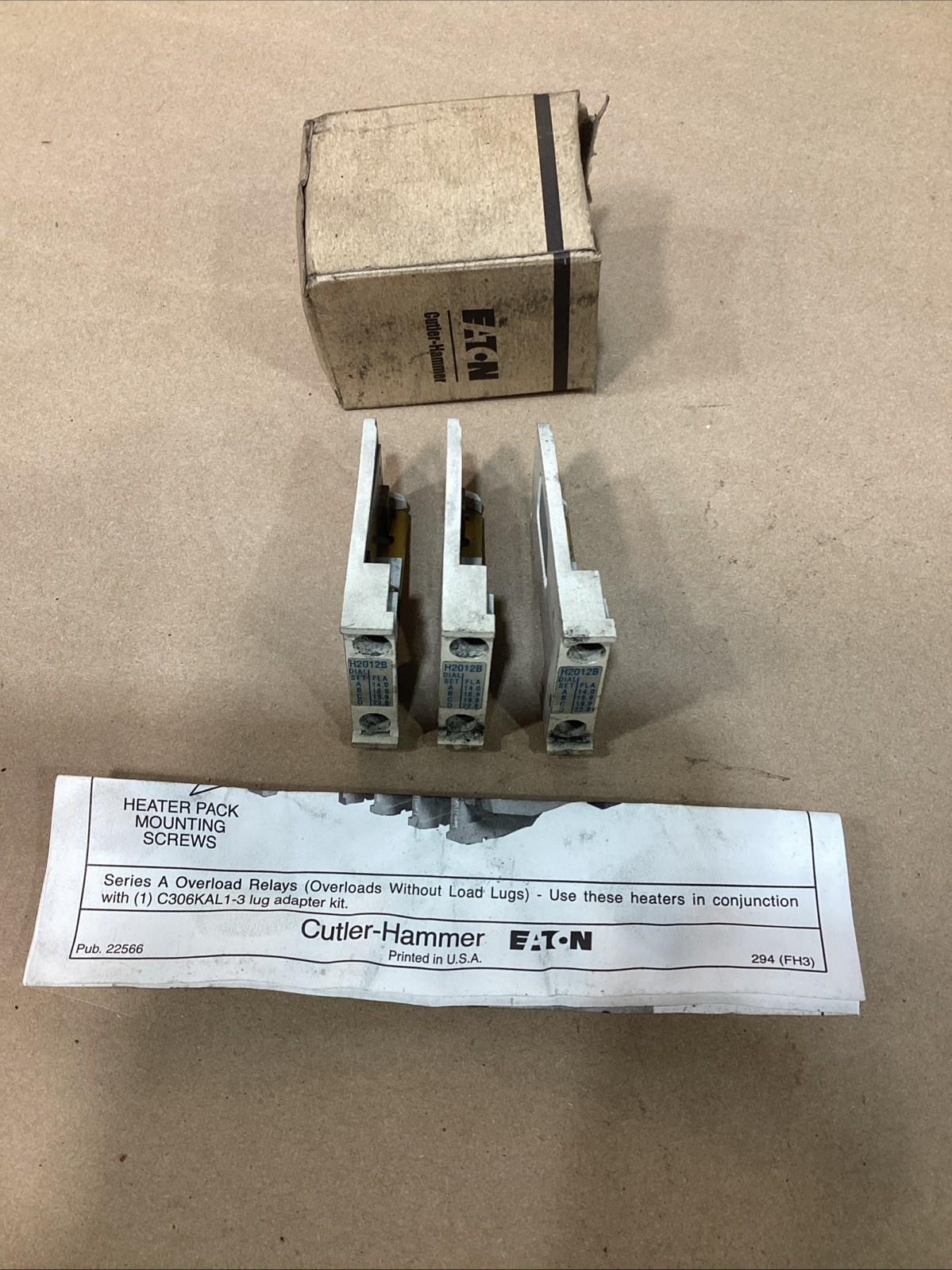 NOS Eaton H2012B-3 Freedom Series Heater Pack 14.0-22.8A Pk of 3