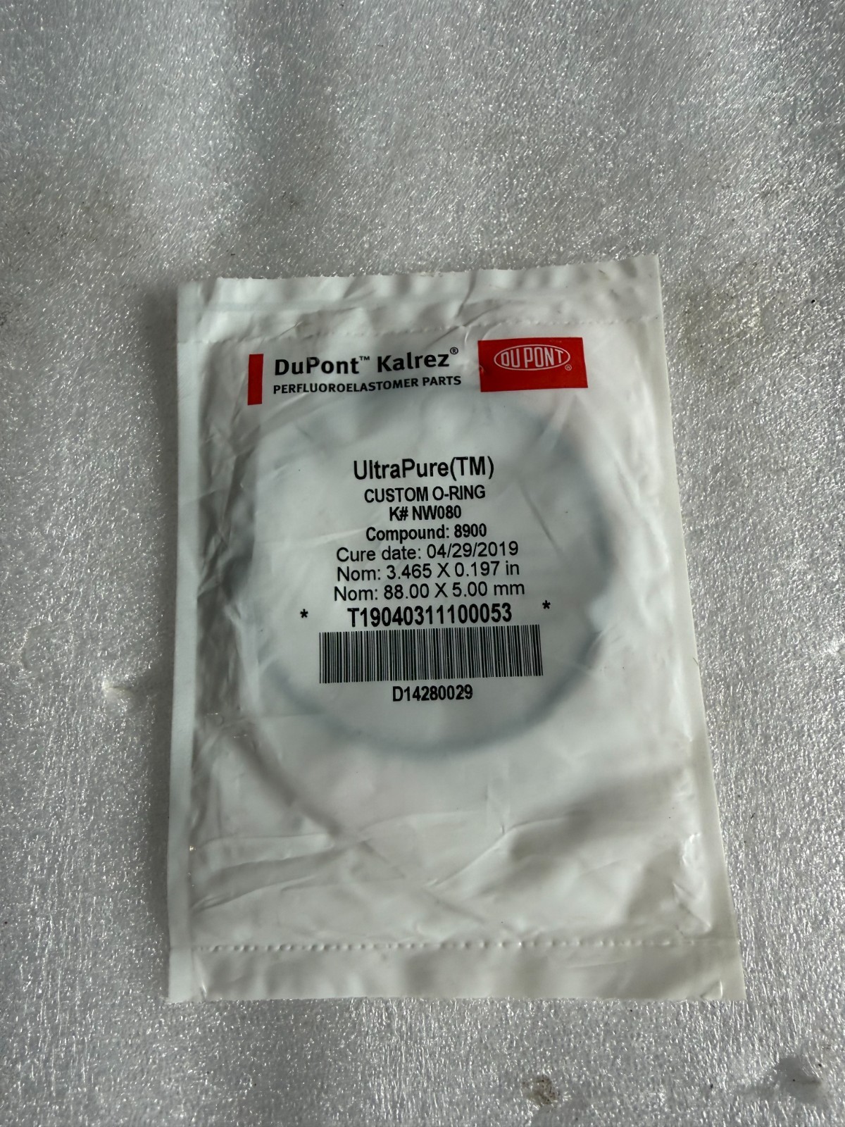 DuPort KALREZ ULTRAPURE K#NW080 O-RING， DuPort KALREZ ULTRAPURE K#NW080 O-R, New