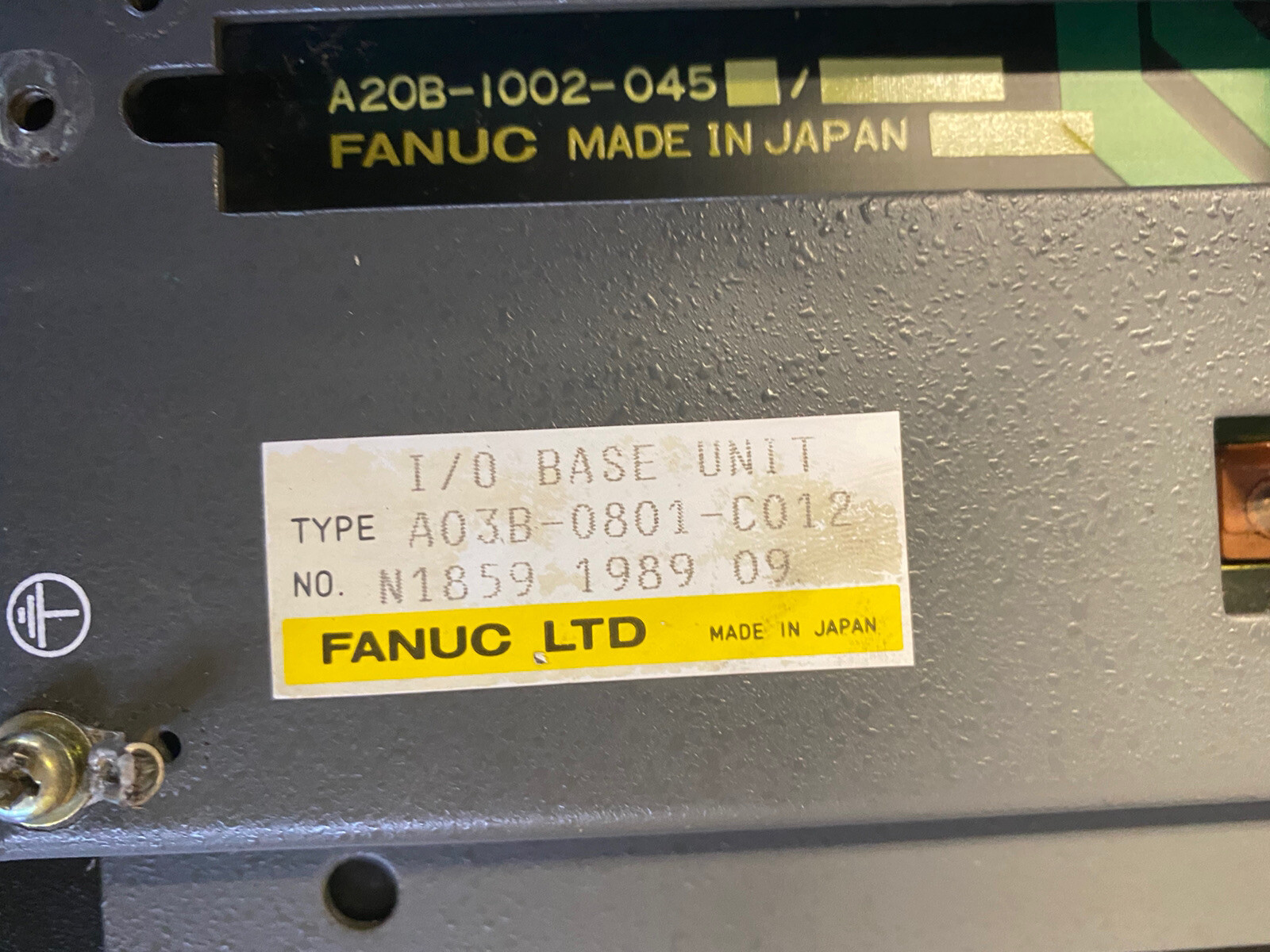 Fanuc Ltd A03B-0801-C012 I/O Base Unit A20B-1002-045