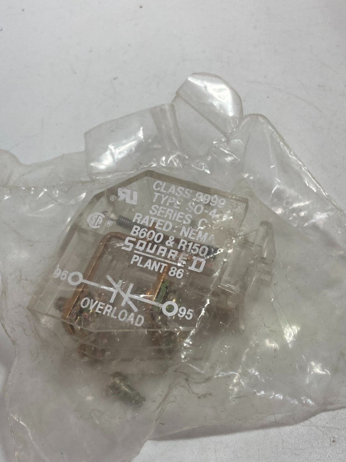 SQUARE D 9999-SO4 MOTOR STARTER AND CONTACTOR ISOLATED ALARM CONTACTS NIB