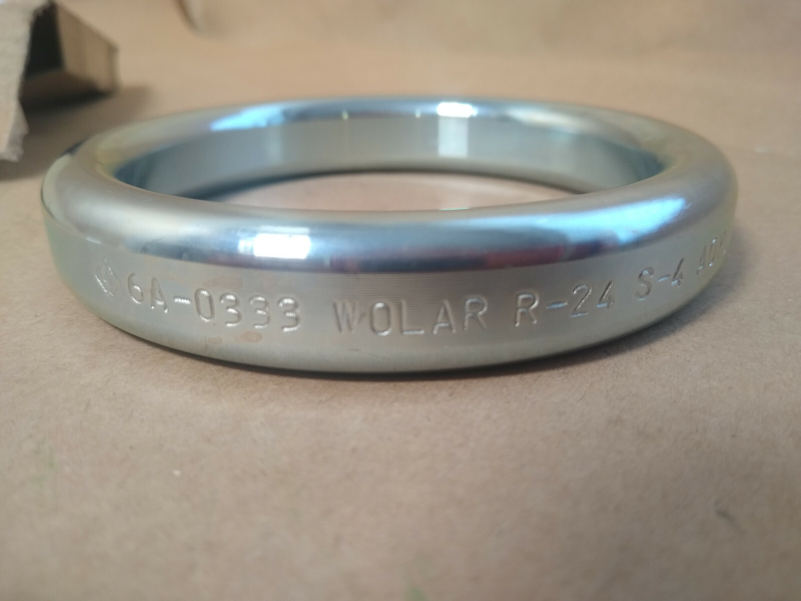 NEW Wolar 6A-0333 R-24 S-4 AQYT Ring Sealing Joint Gasket, SS