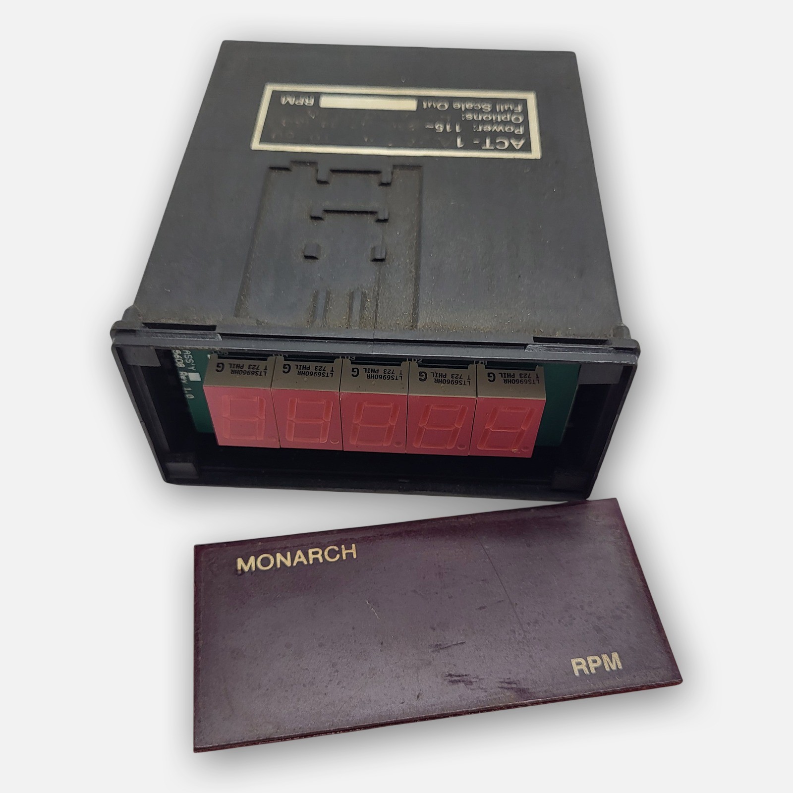 MONARCH RPM ACT-1 DIGITAL PANEL MOUNT TACHOMETER 115V *READ*