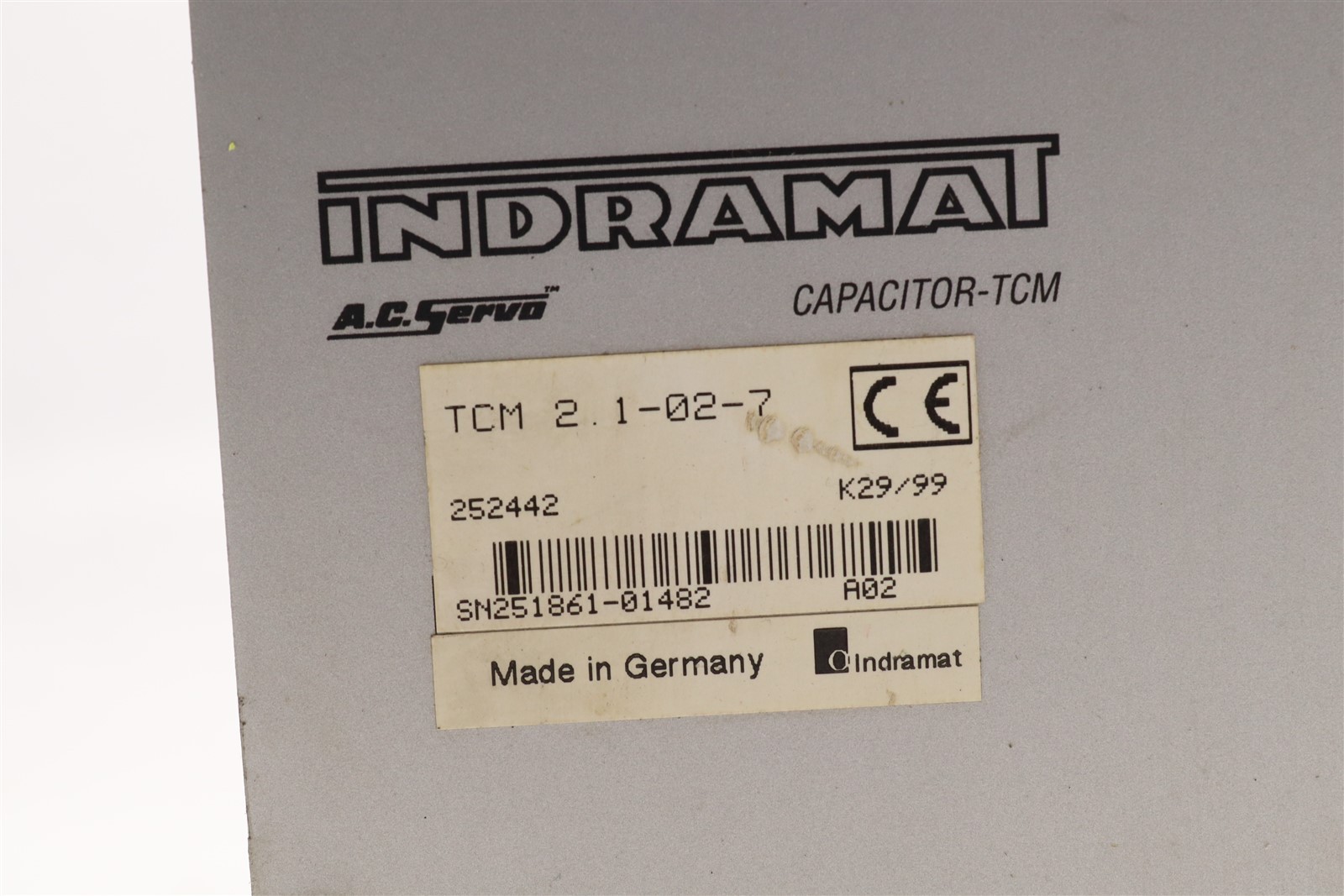 INDRAMAT AC SERVO CAPACITOR TCM2.1-02-7