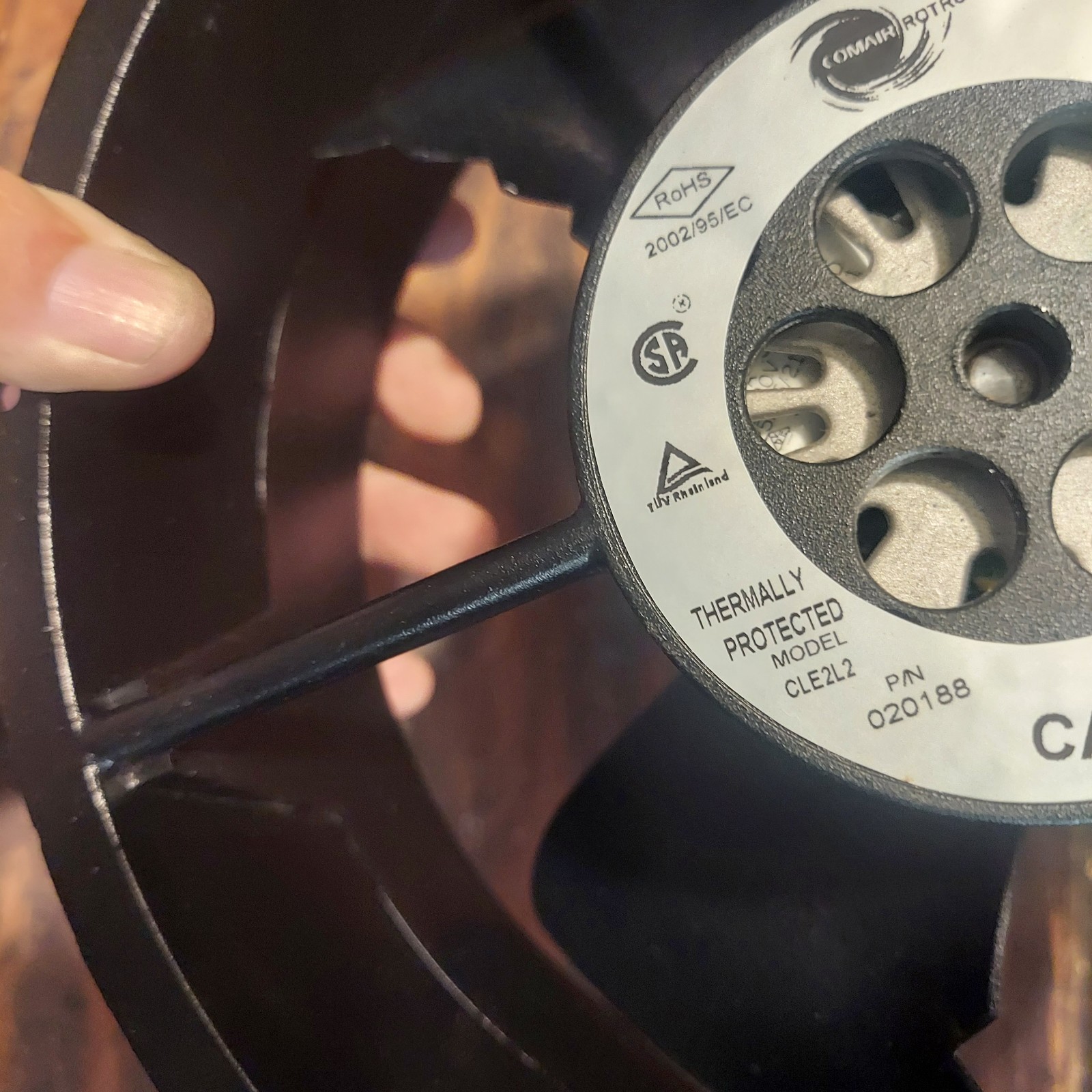 Caravel CLE2L2 115VAC Industrial Cooling Fan 172mm 50/60Hz