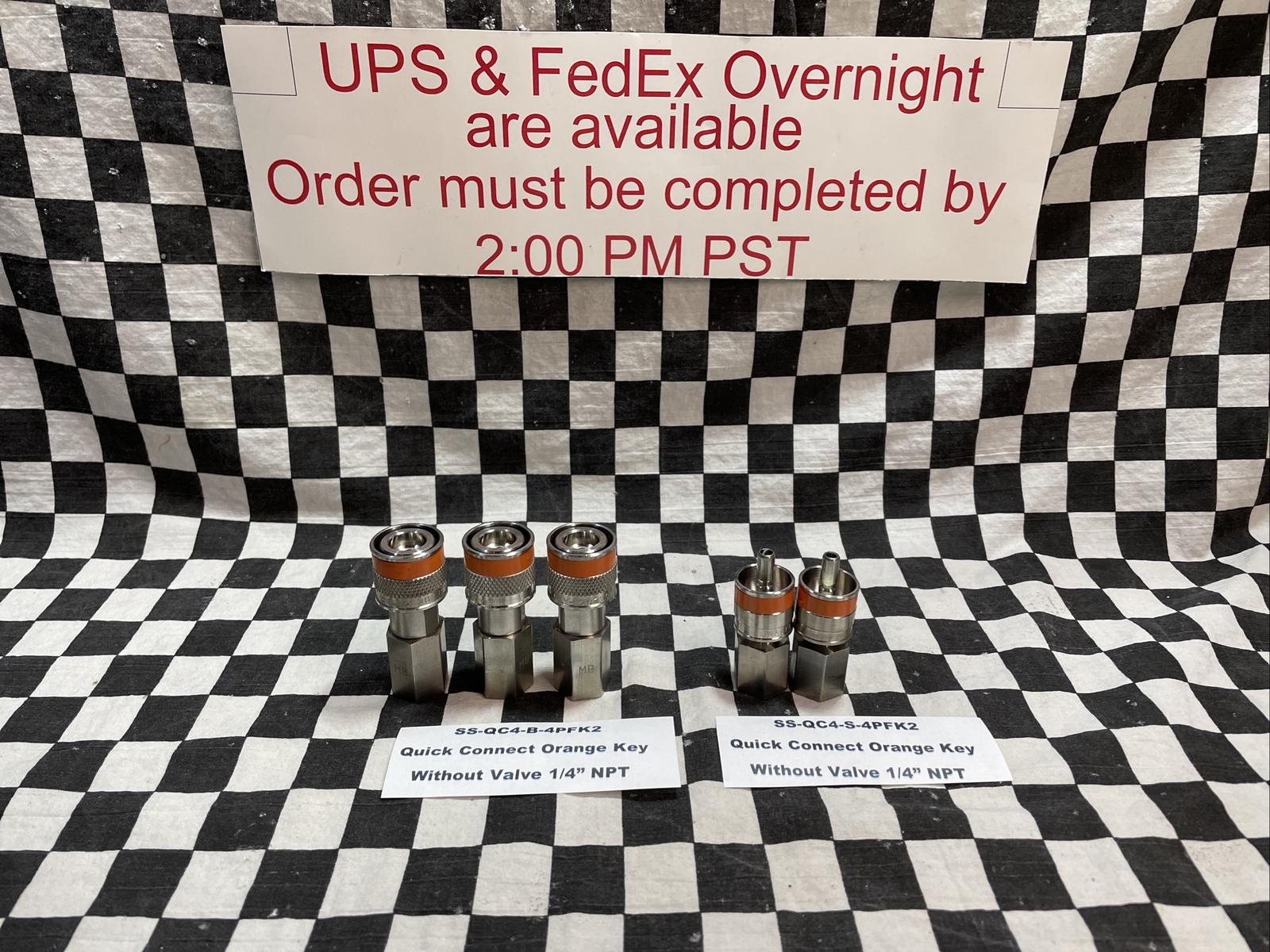 SWAGELOK Quick Connect Orange KEY 1/4″ FNPT SS-QC4-S-4PFK2 & SS-QC4-B-4PFK2#N24G
