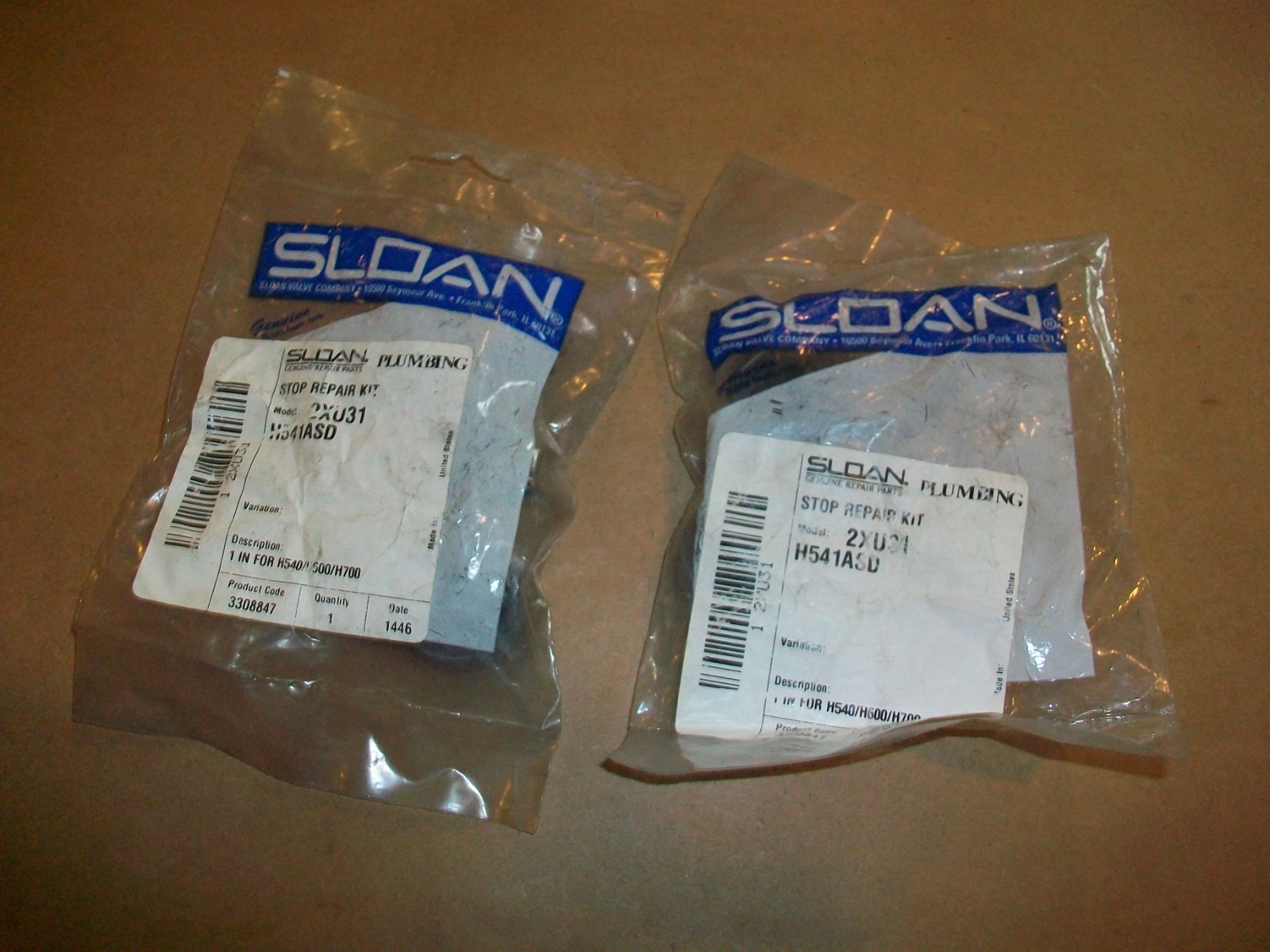 2pc Sloan Valve Co. 3308853 Urinal Flush Valve Stop Repair Kit NEW