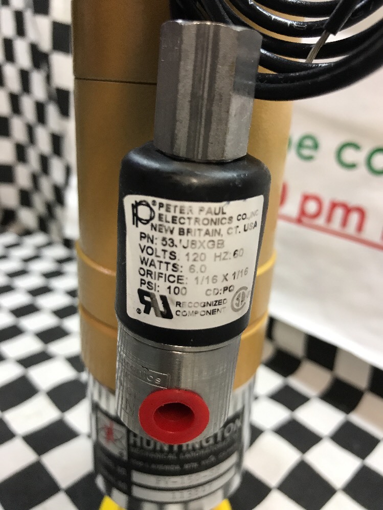 HUNTINGTON Pneumatic angle valve NW-40 w/Solenoid, PV-150-SF & 53JJ8XGB #129C4