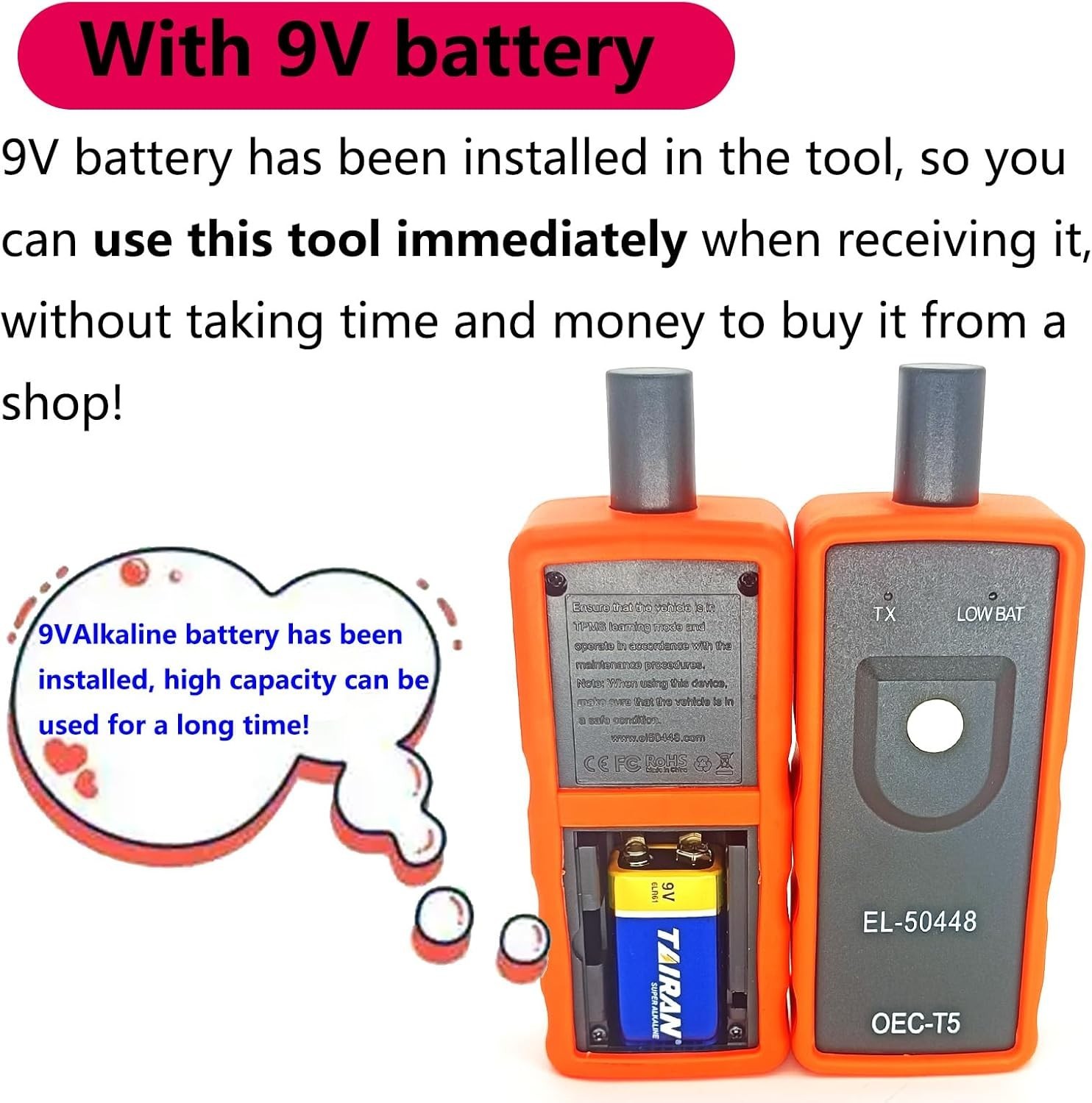 TPMS Relearn & Reset Tool for Chevy GM – Battery Included