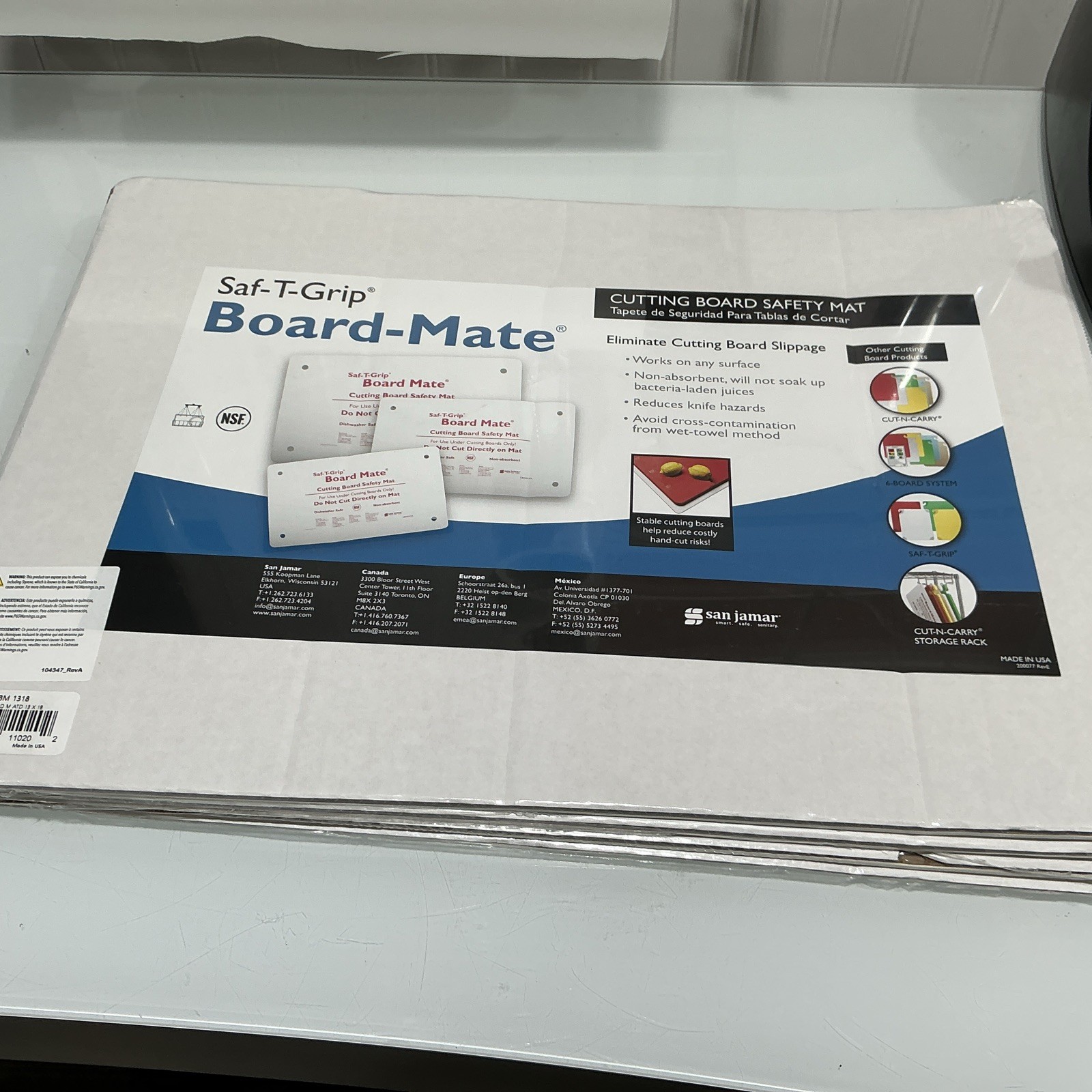San Jamar Saf-T-Grip 13×18 Board-Mate for Cutting Boards (Qty 4)