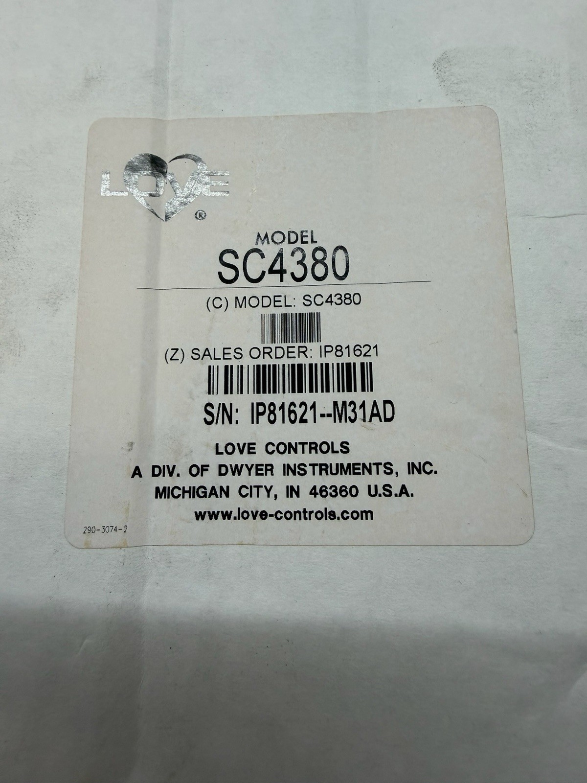 Love Controls SC4380 ISO Verter II Process Signal Converter / Isolator, F0222