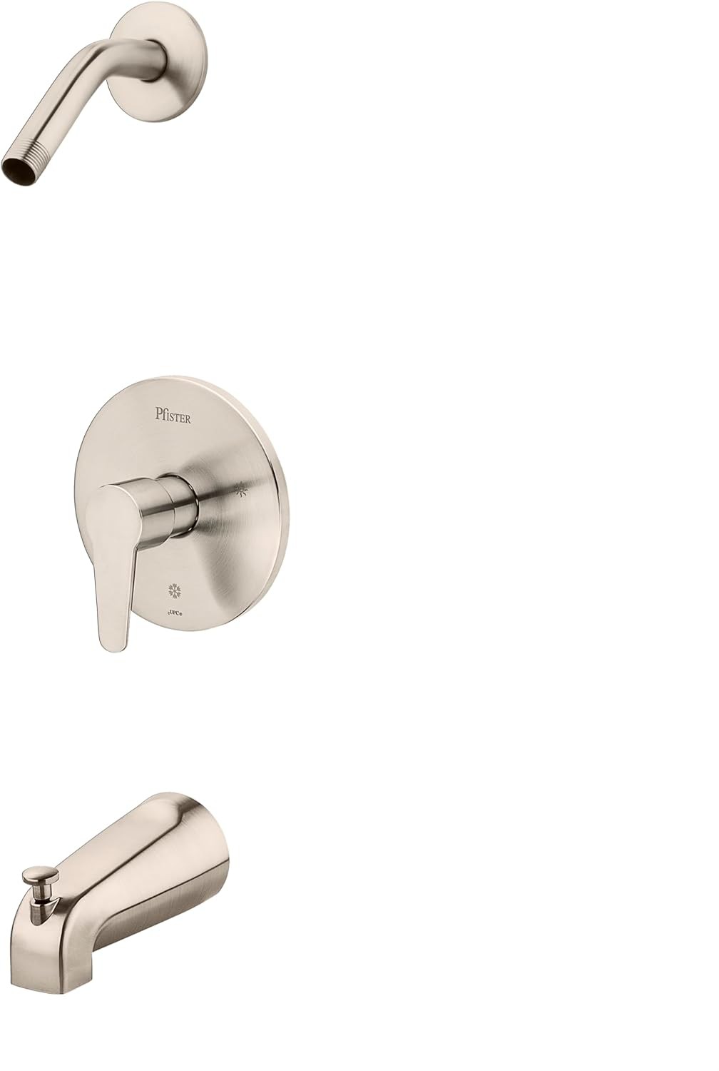 Pfister Pfirst Modern Tub & Shower Trim, Single Handle (Valve Sold Separately)