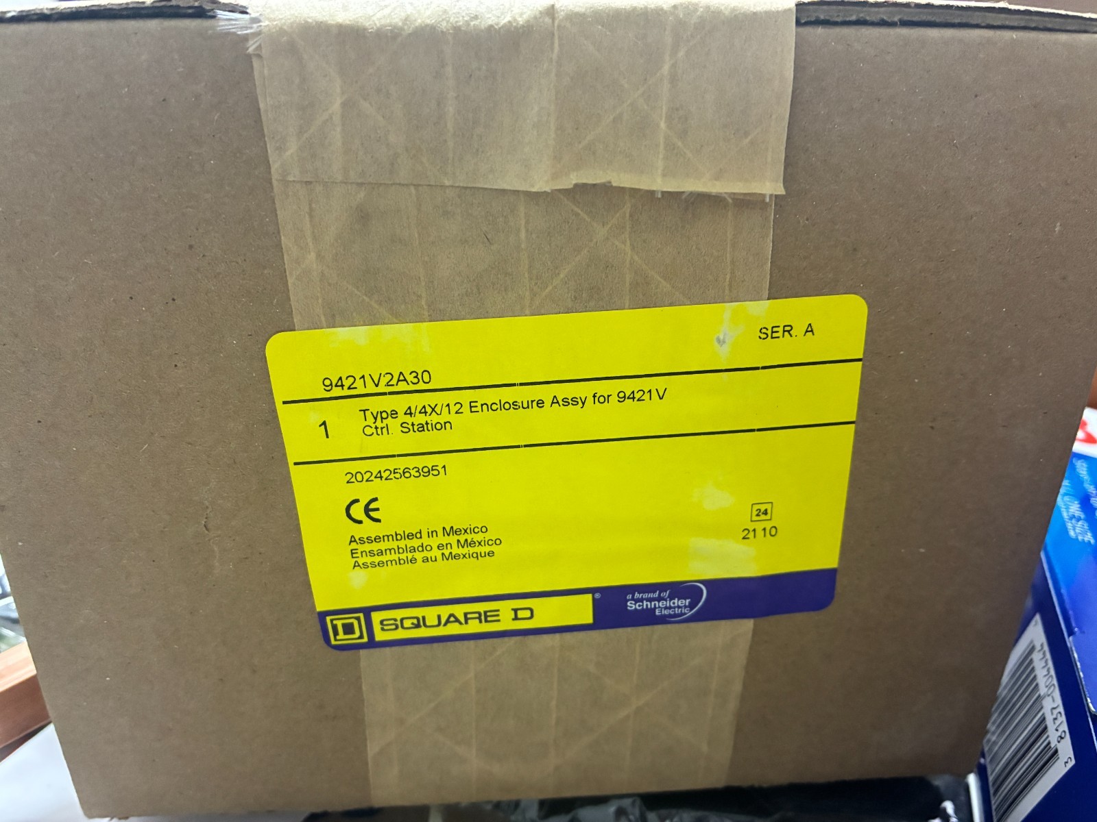 SQUARE D 9421V2A30 NSNP 4×41/2 enclosure assy for 9421v ctrl station