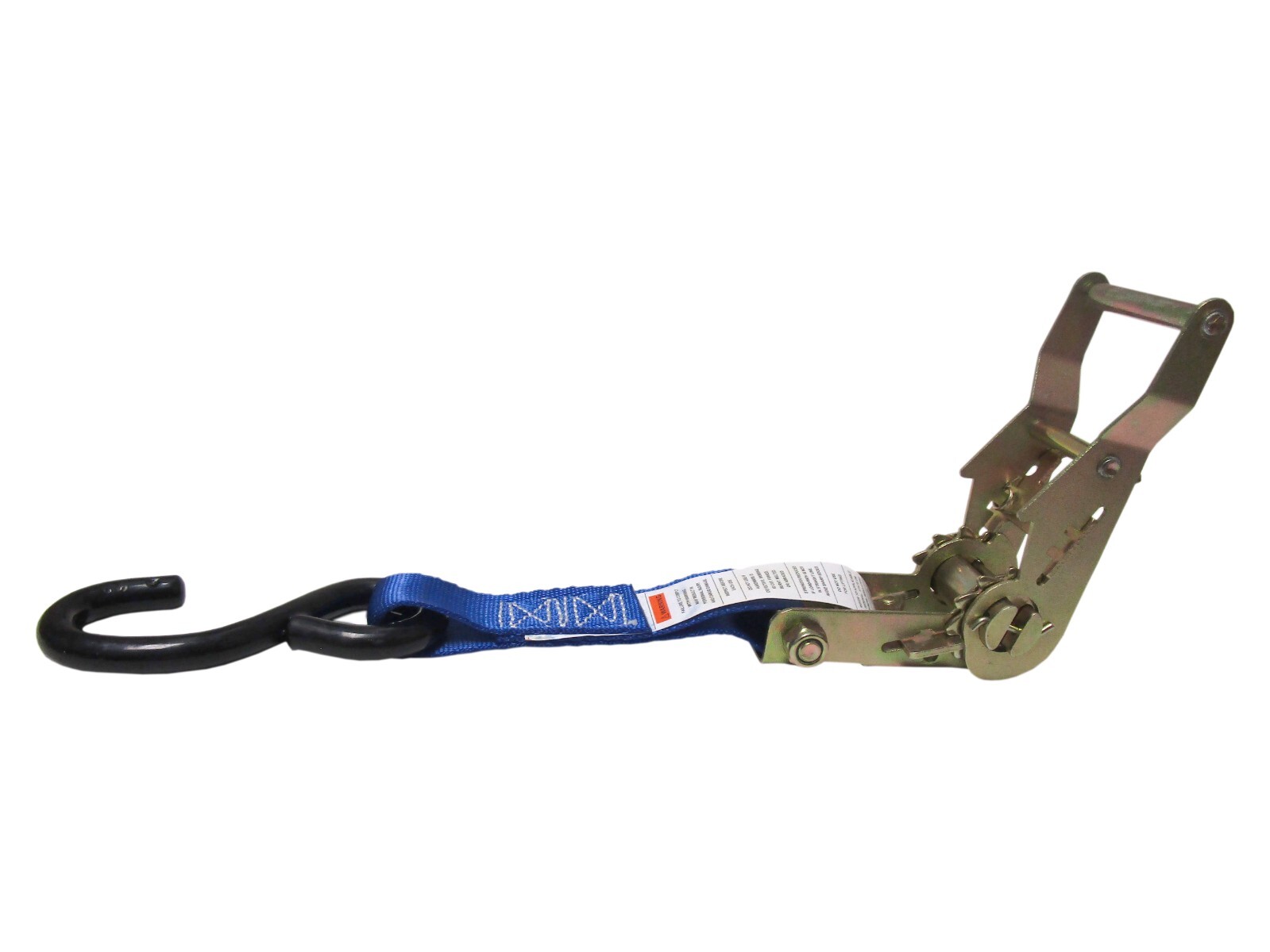 1″ x 12 FT Blue Ratchet Tie Down with Coated S Hook, Pack of Four Cargo Control