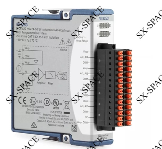 NI 9253 785989-01 50 kS/ s/ CH, ±20 mA, 24-bit, 8-channel C series FREE FEDEX