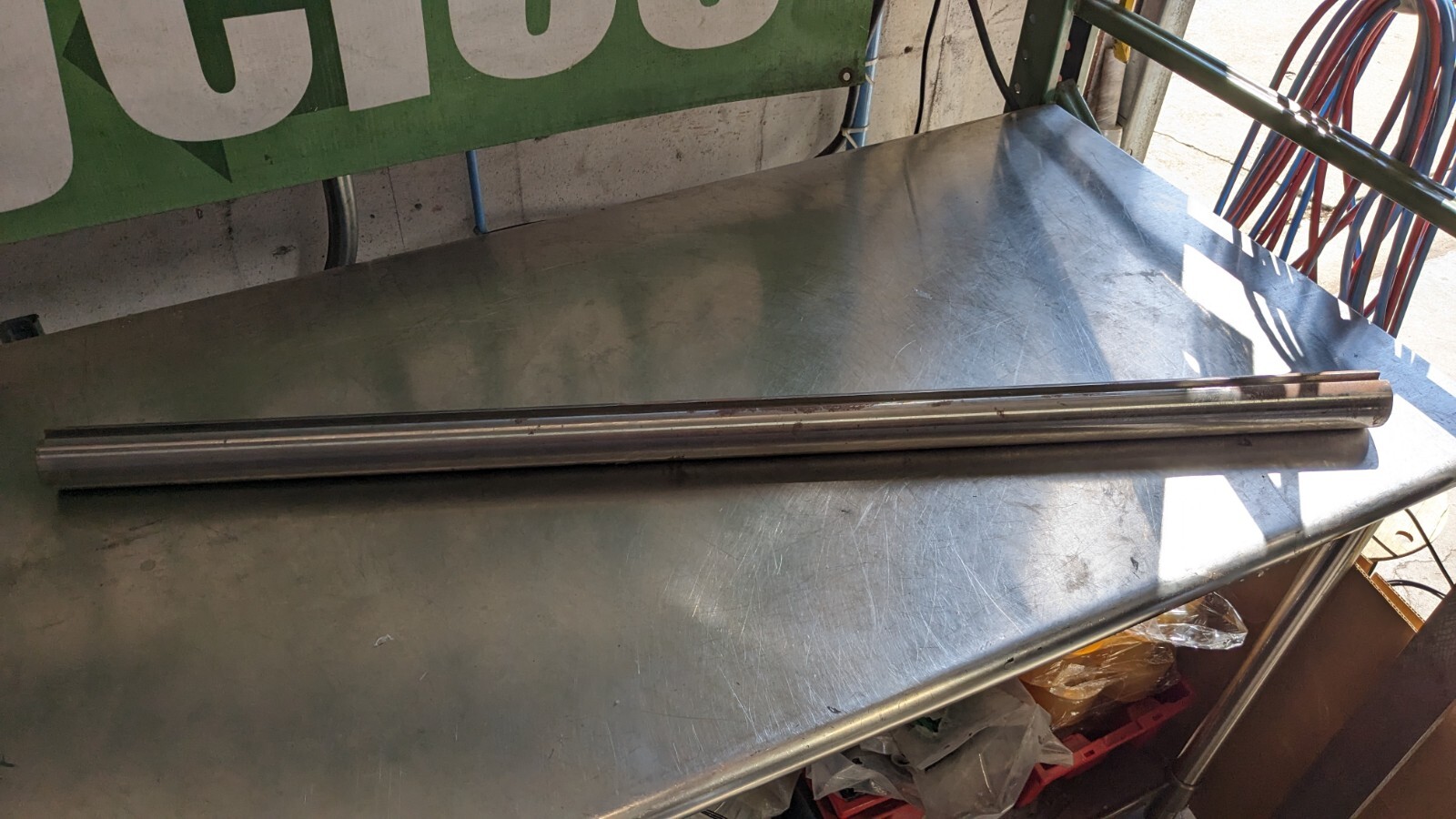 Round Linear Shafting 2.19″ Dia 48″ OAL Steel 1/2″ Key 2.19K1045ST-3