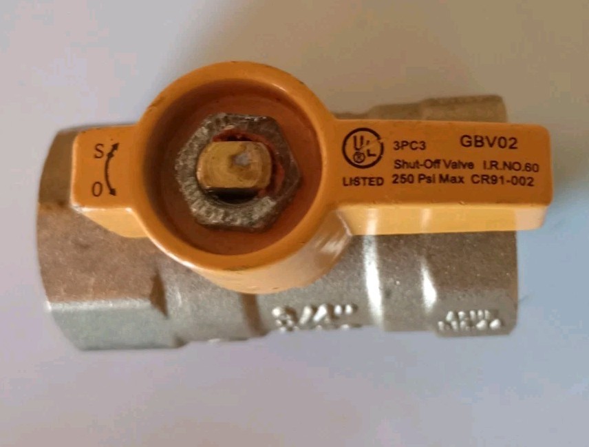 QTY 3 – GBV02, 3/4″ FNPT BRASS SHUT-OFF VALVES, LPG BALL VALVE 175G, FREE SHIP