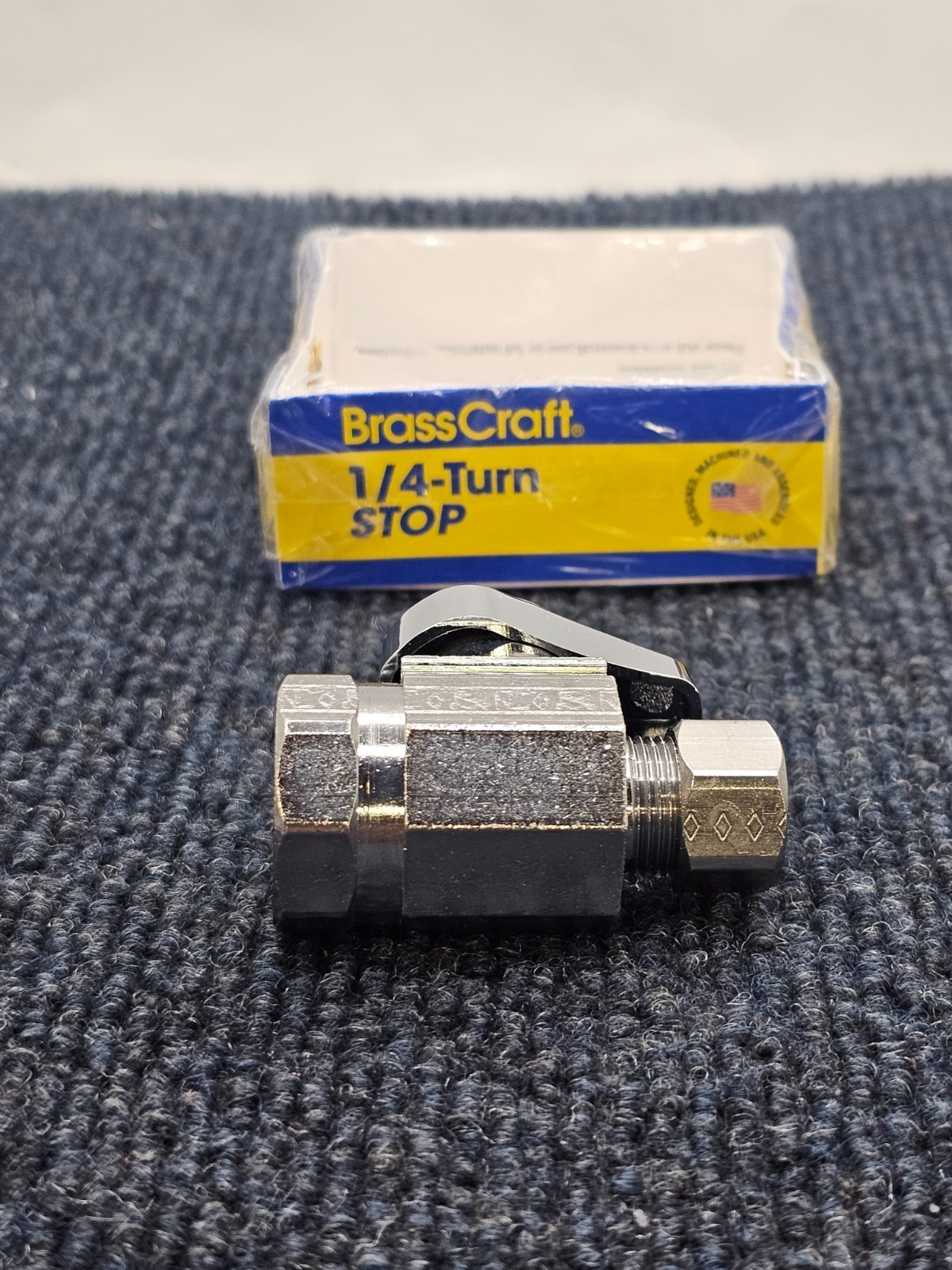 (QTY 8) BrassCraft G2R12X C 1/2″ x 3/8″ Outlet 1/4-turn Stop Straight Valve