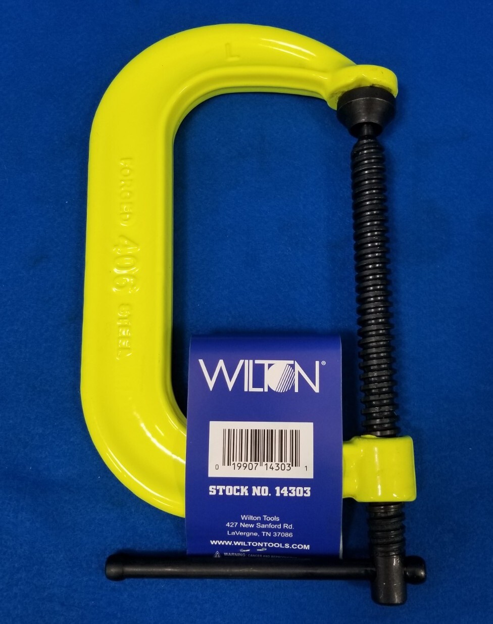 WILTON 406SF C-Clamp, 6-1/16″, Steel, Regular Duty, 6600 lb.