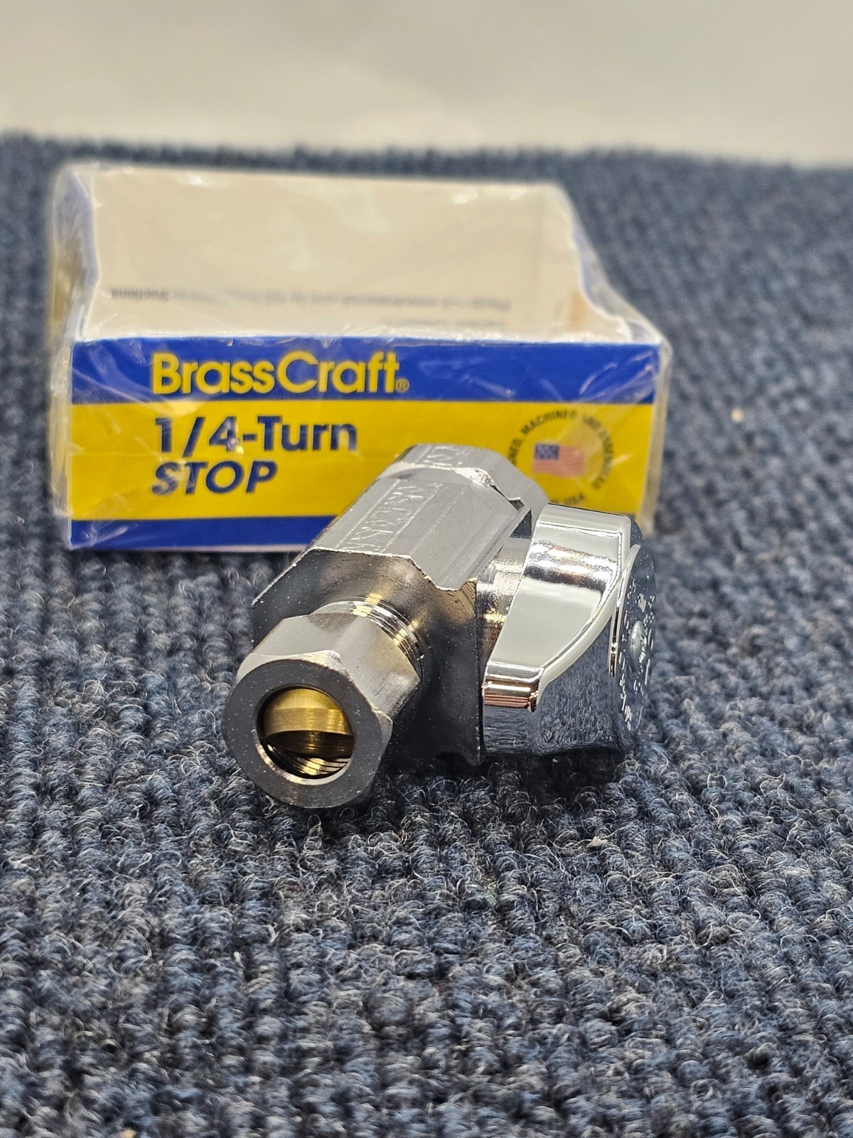 (QTY 8) BrassCraft G2R12X C 1/2″ x 3/8″ Outlet 1/4-turn Stop Straight Valve