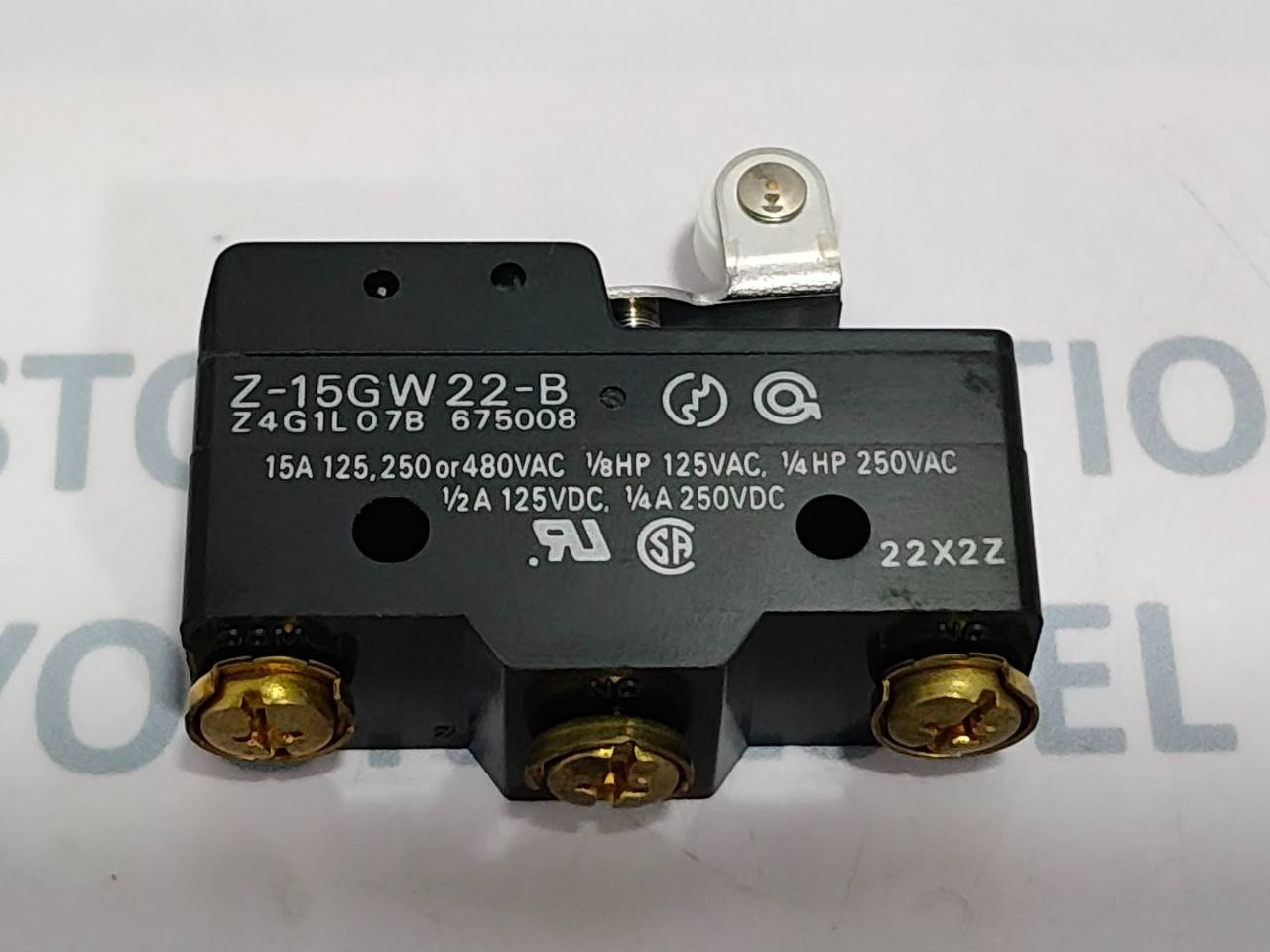 Omron Z-15GW 22-B Micro Switch Z4G1L07B 15A 125, 250 or 480VAC