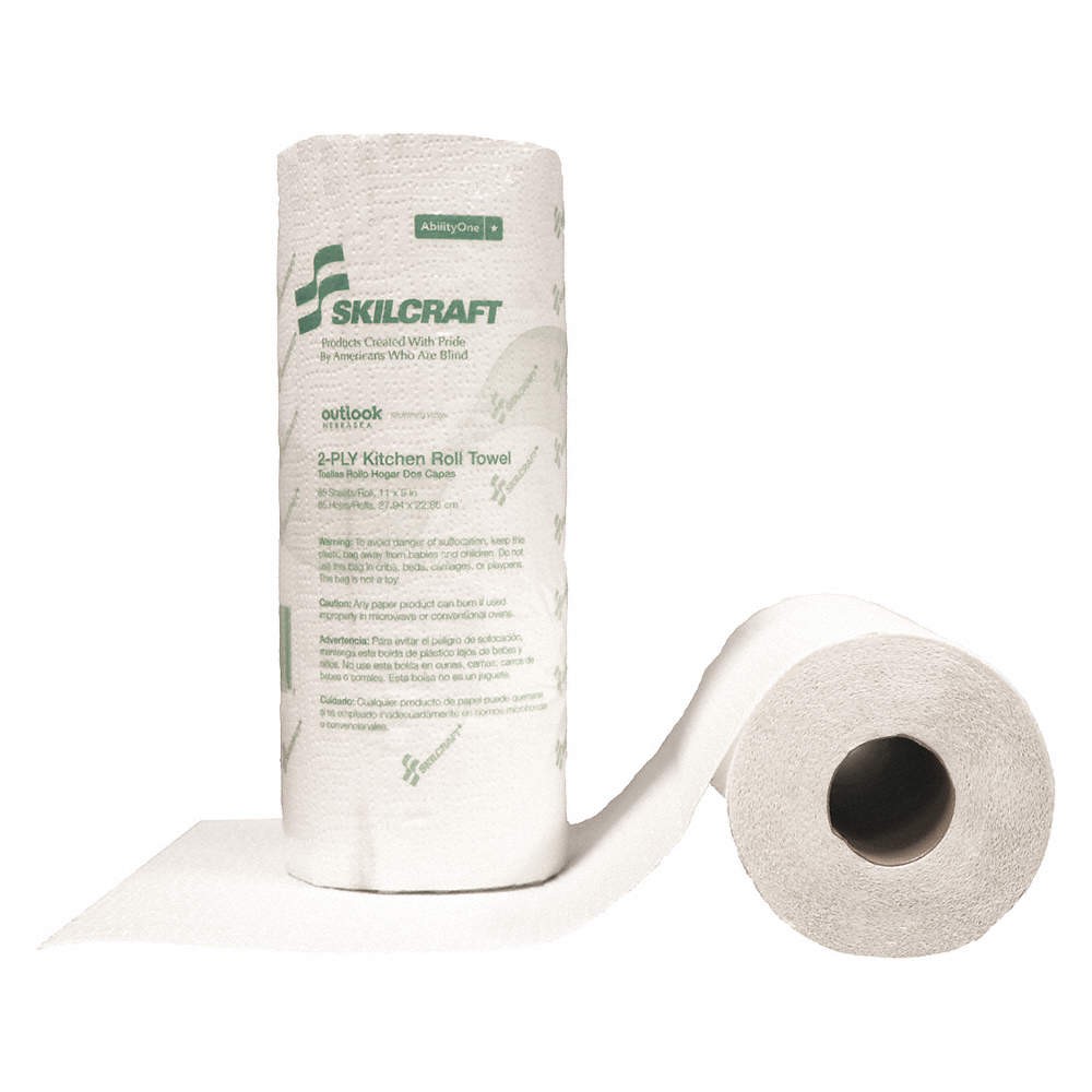 ABILITY ONE 8540-01-169-9010 Kitchen Roll Towel,63 3/4 ft Roll L,PK30 60NP76