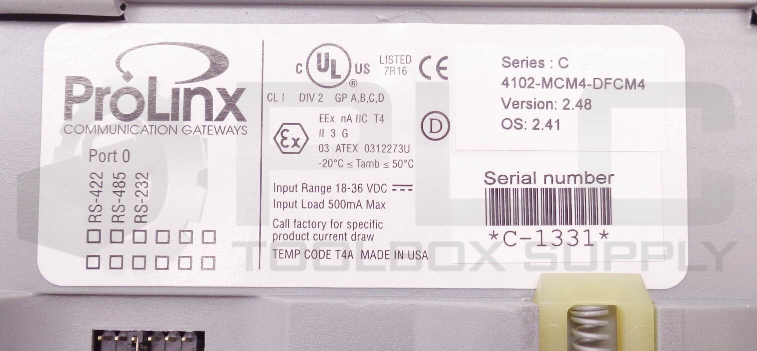 NEW PROLINX PROSOFT 4102-MCM4-DFCM4 SER C CONVERTER 5102-MCM4-DFCM4