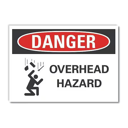 Lyle Lcu4-0254-Ed_14X10 Danger Sign, 10 In Height, 14 In Width, Non-Pvc