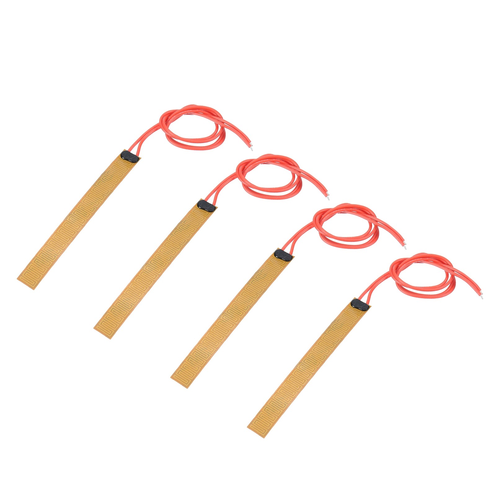 Heater Film Heating Plate, 24V 9W Polyimide Heat Pad, 100mmx12mm, Pack of 4
