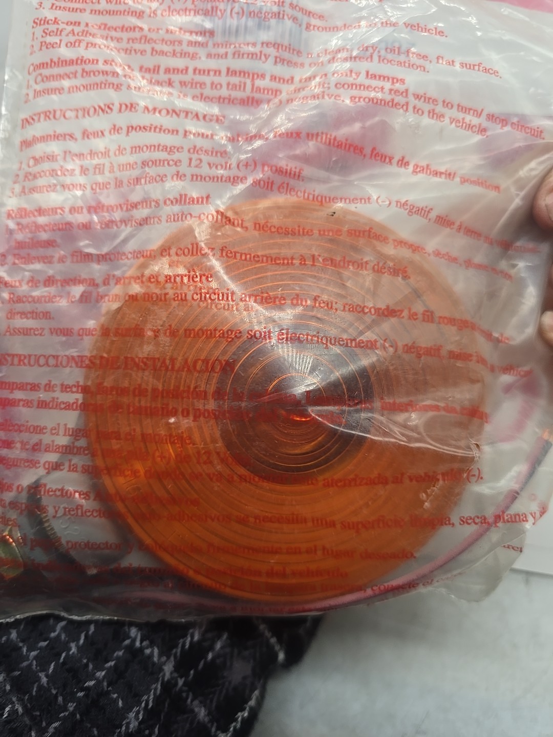 Grote 5522 Amber Red Signal Light Lamp Double Face Skyjack 121477AA