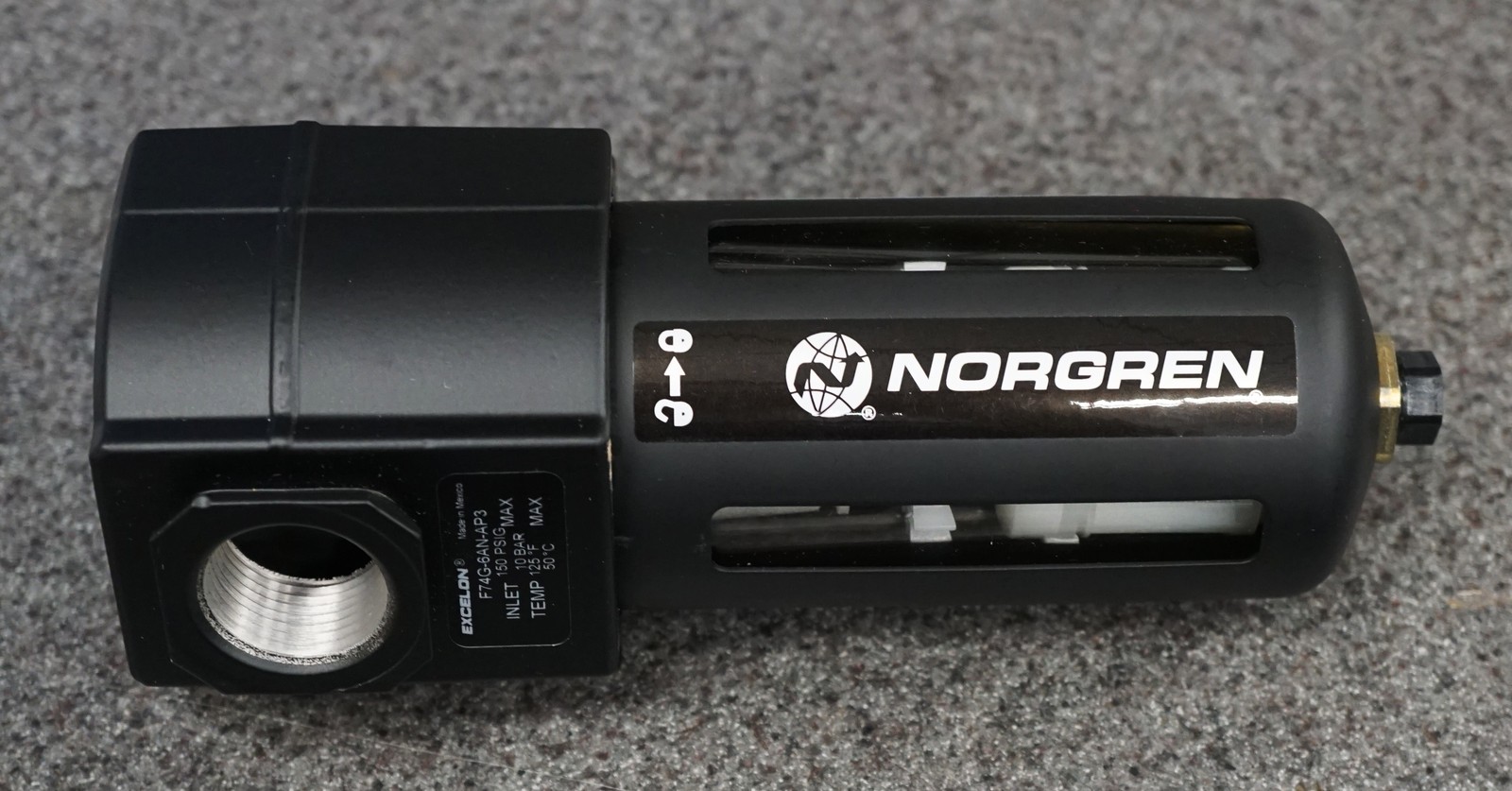 NORGREN EXCELON F74G 150PSI G AIR FILTER 140 SCFM 3/4″ PTF PORTS 40UM AUTODRAIN