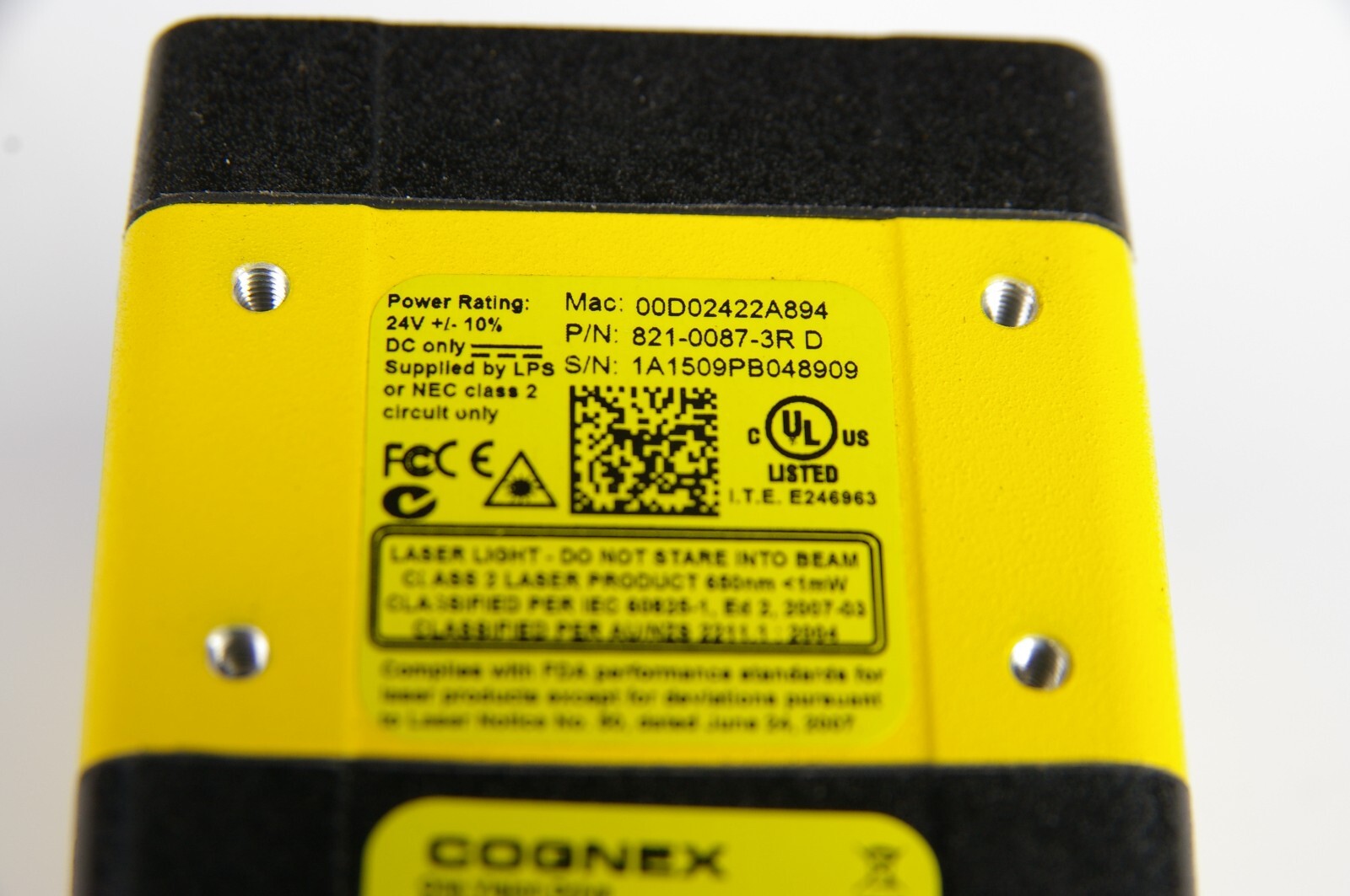 Cognex DM300X 825-0299-1R 821-0087-3R Barcode Reader