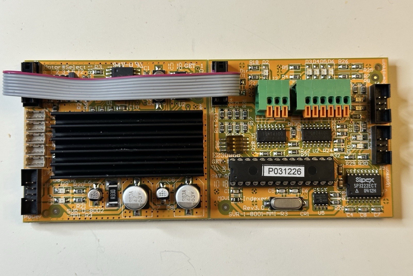 MMI Systems stepper motor drive controller SVR-1-8001 MMI-R3 Sipex SP312ECT Rv A