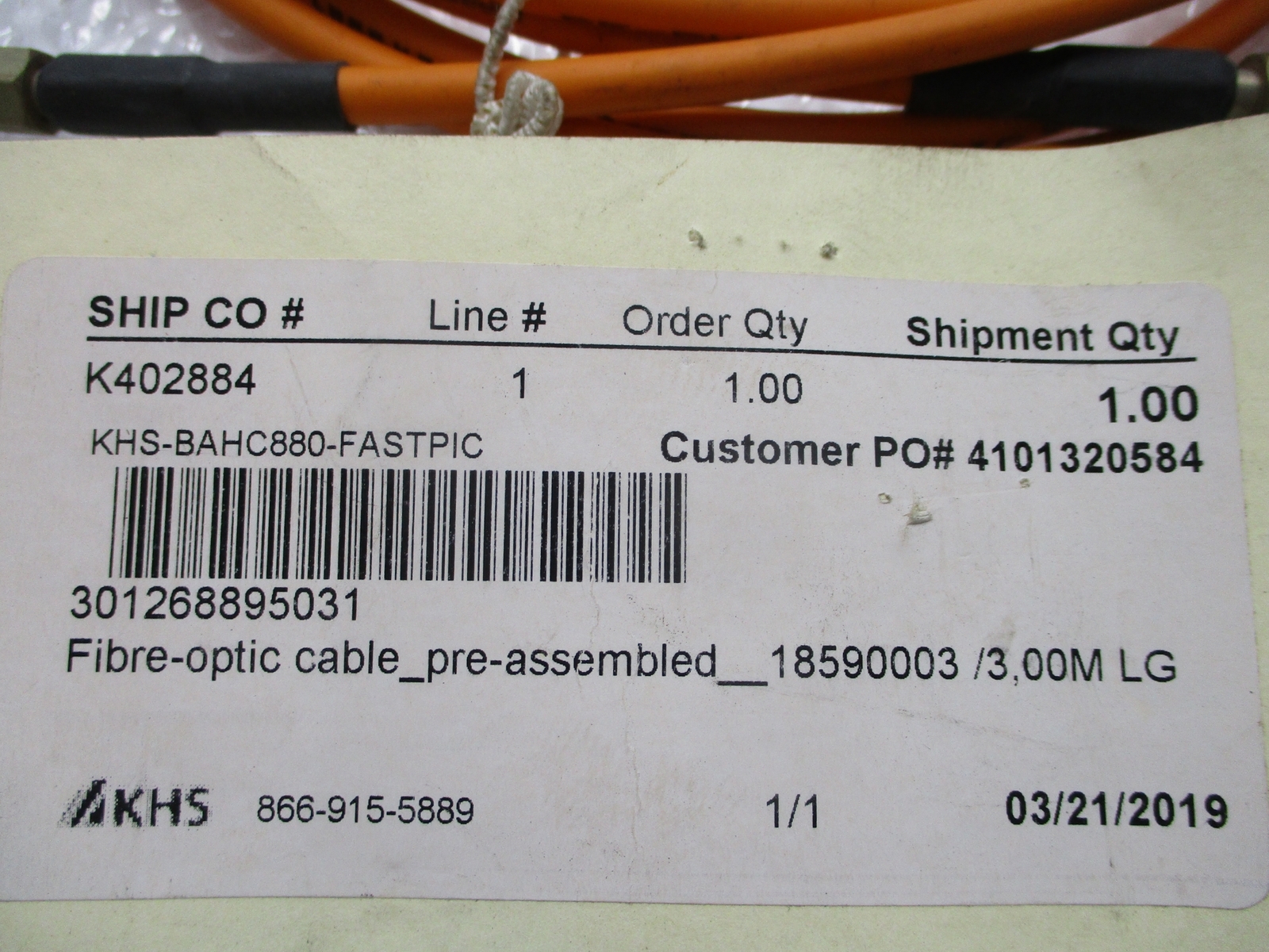 KHS KHS-BAHC880-FASTPIC K402884 CABLE NSNP