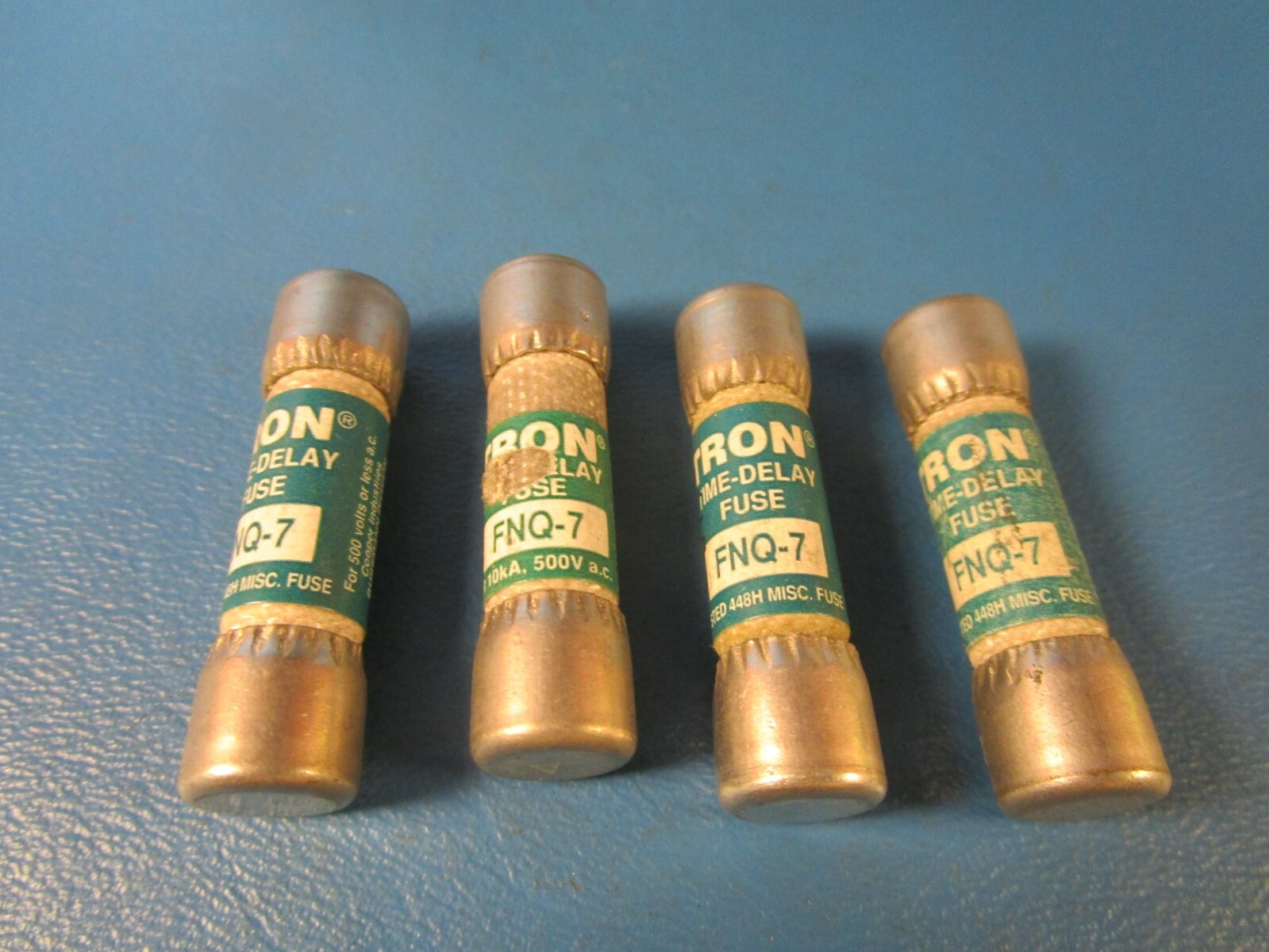 LOT OF 4 Bussmann Tron FNQ-7 Fuse, Time Delay Fuse, 10KA, 500V