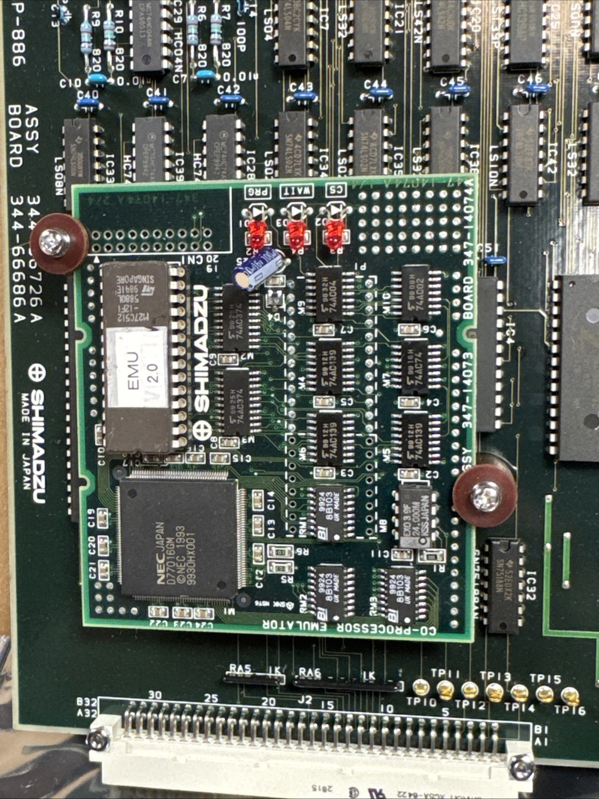 Shimadzu DSP-886 PCB Circuit Board 344-66726 A 344-66686 w/ Emulator 347-14074A